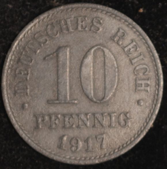 1917-germany-empire-10-pfennig-au-for-sale-buy-now-online-item