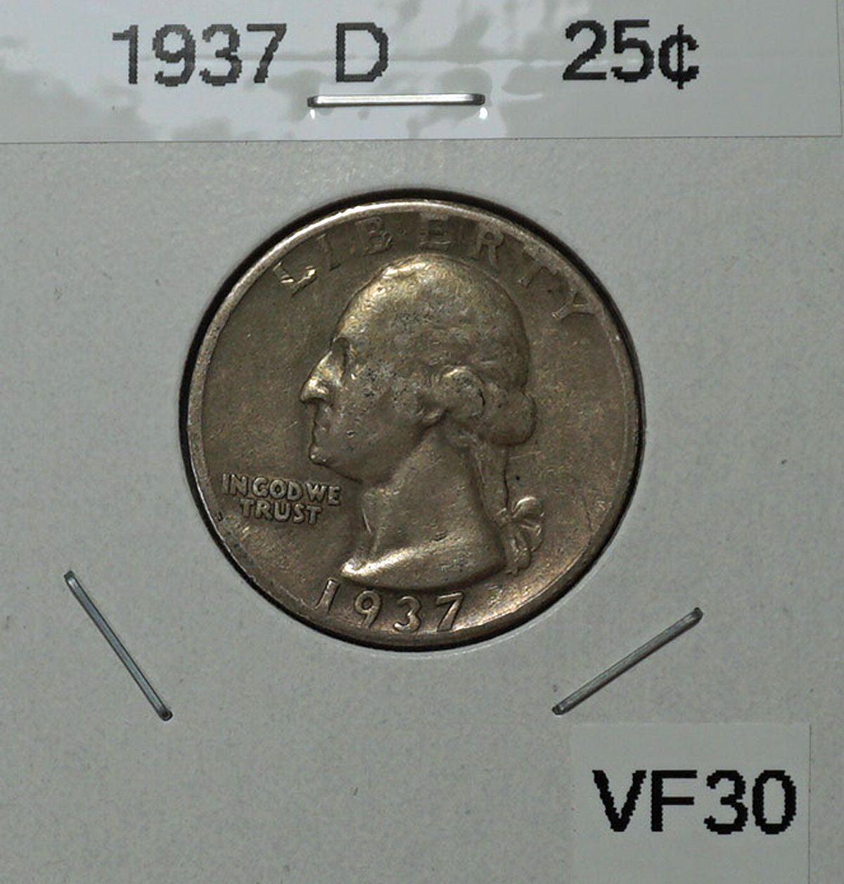 1937 D Washington Quarter For Sale, Buy Now Online Item 652603