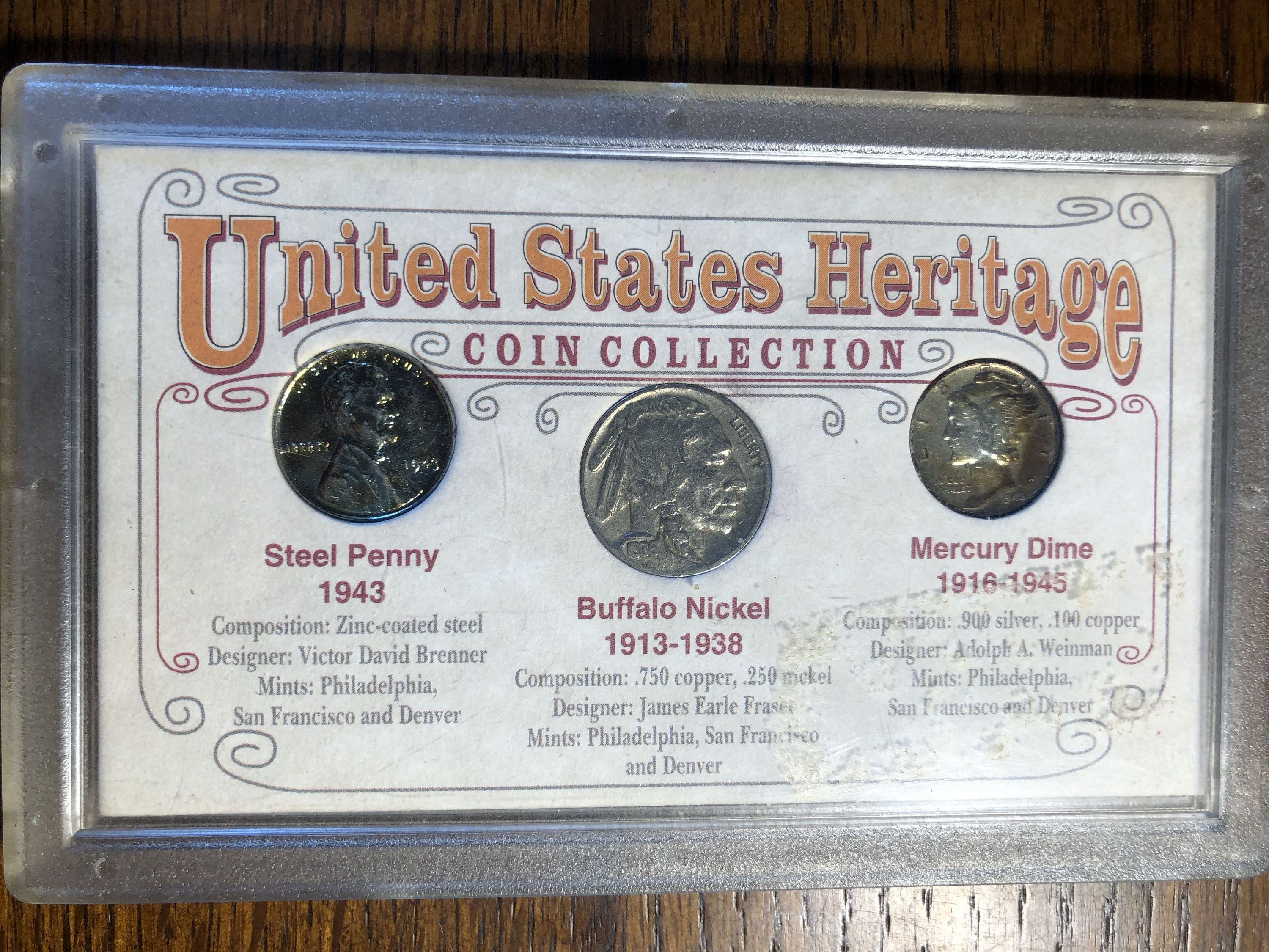 United States States Heritage Coin Collection in display case nice
