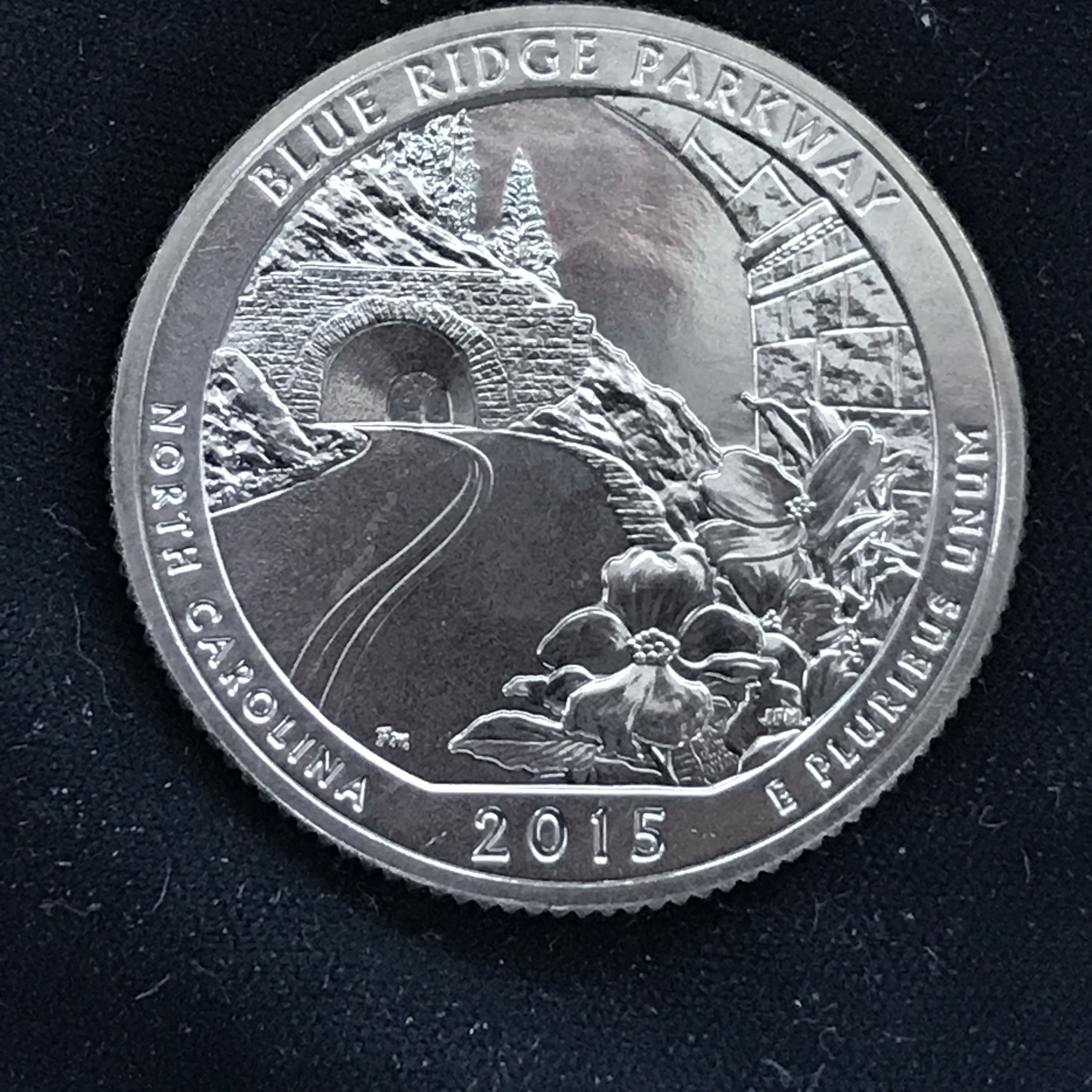 2015-P Blue Ridge Parkway National Park Quarter - Uncirculated From US Mint Roll