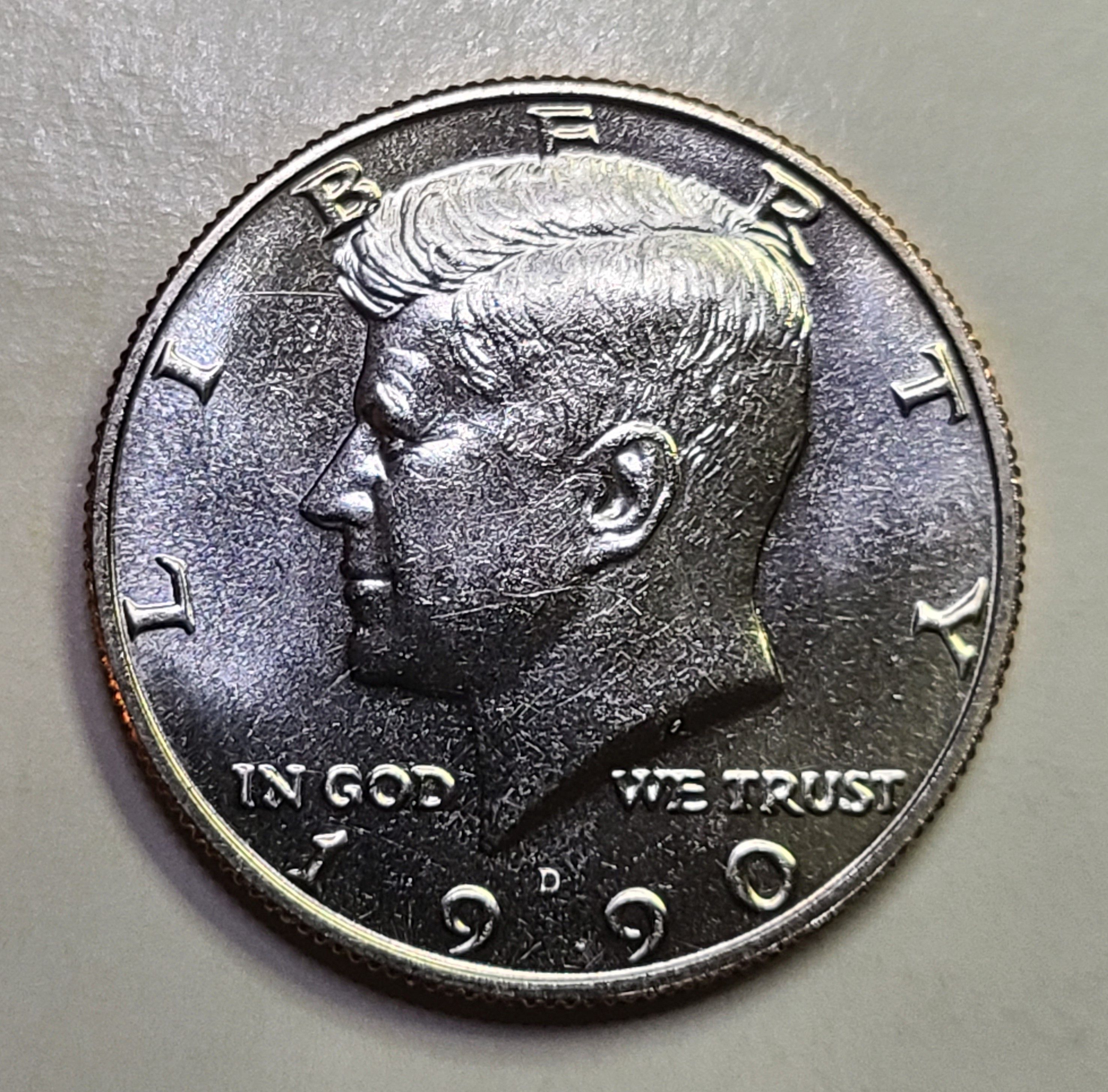 1990 D Kennedy Half Dollar MS 64 Near Gem For Sale Buy Now Online 1990-d-kennedy-half-dollar-ms-64-near-gem-for-sale-buy-now-online