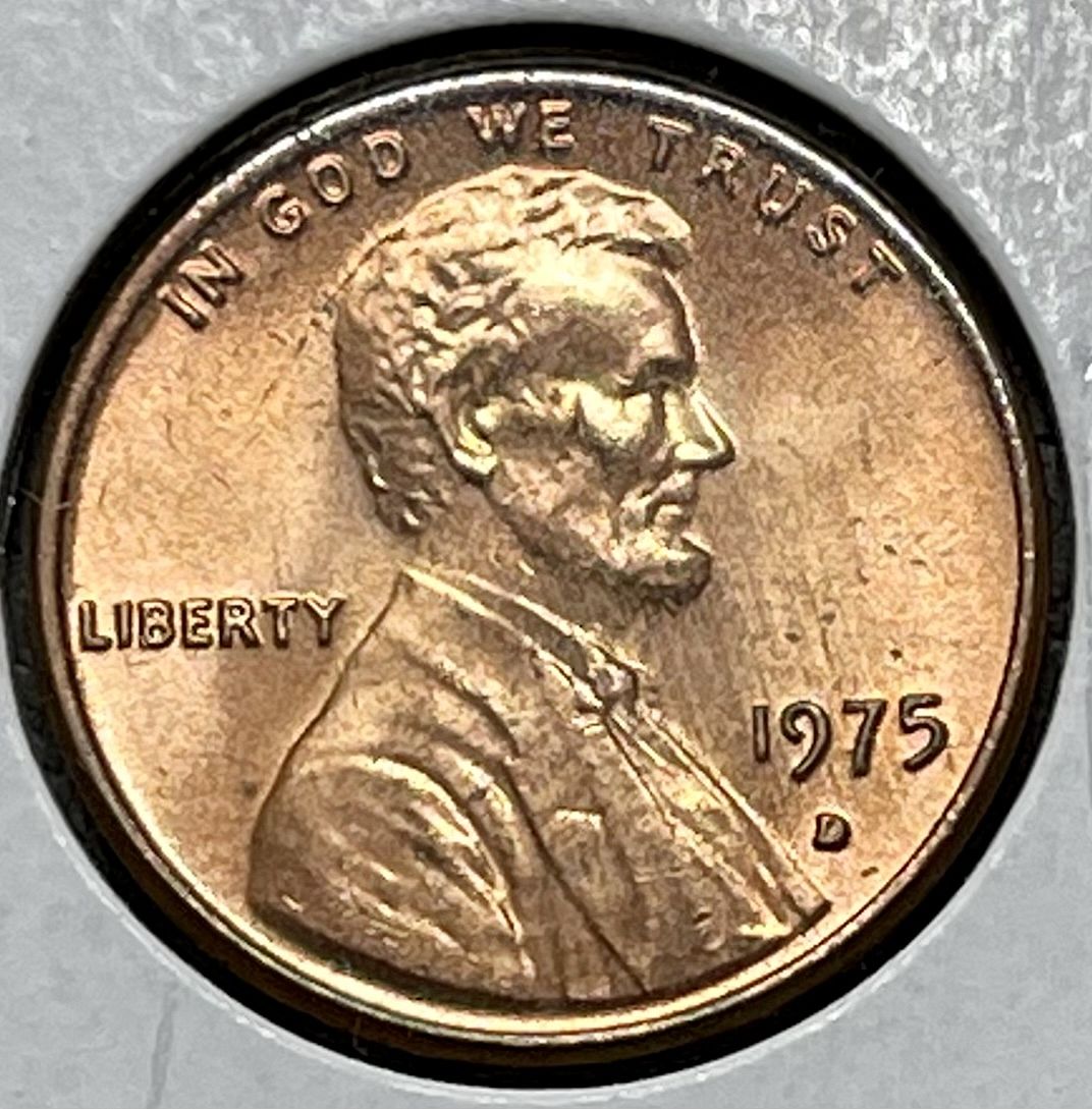 1975-D High Grade Brilliant Uncirculated MS60+ Lincoln Memorial US - 1975 D Penny How Much Is It Worth