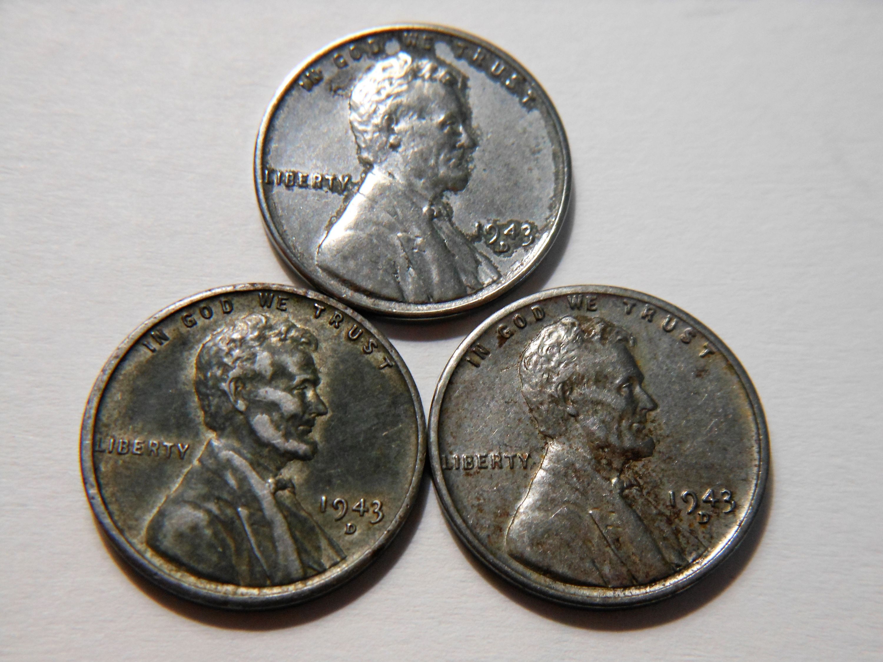 *Set of 3* 1943-D Steel Lincoln Wheat Cents - For Sale, Buy Now Online ...