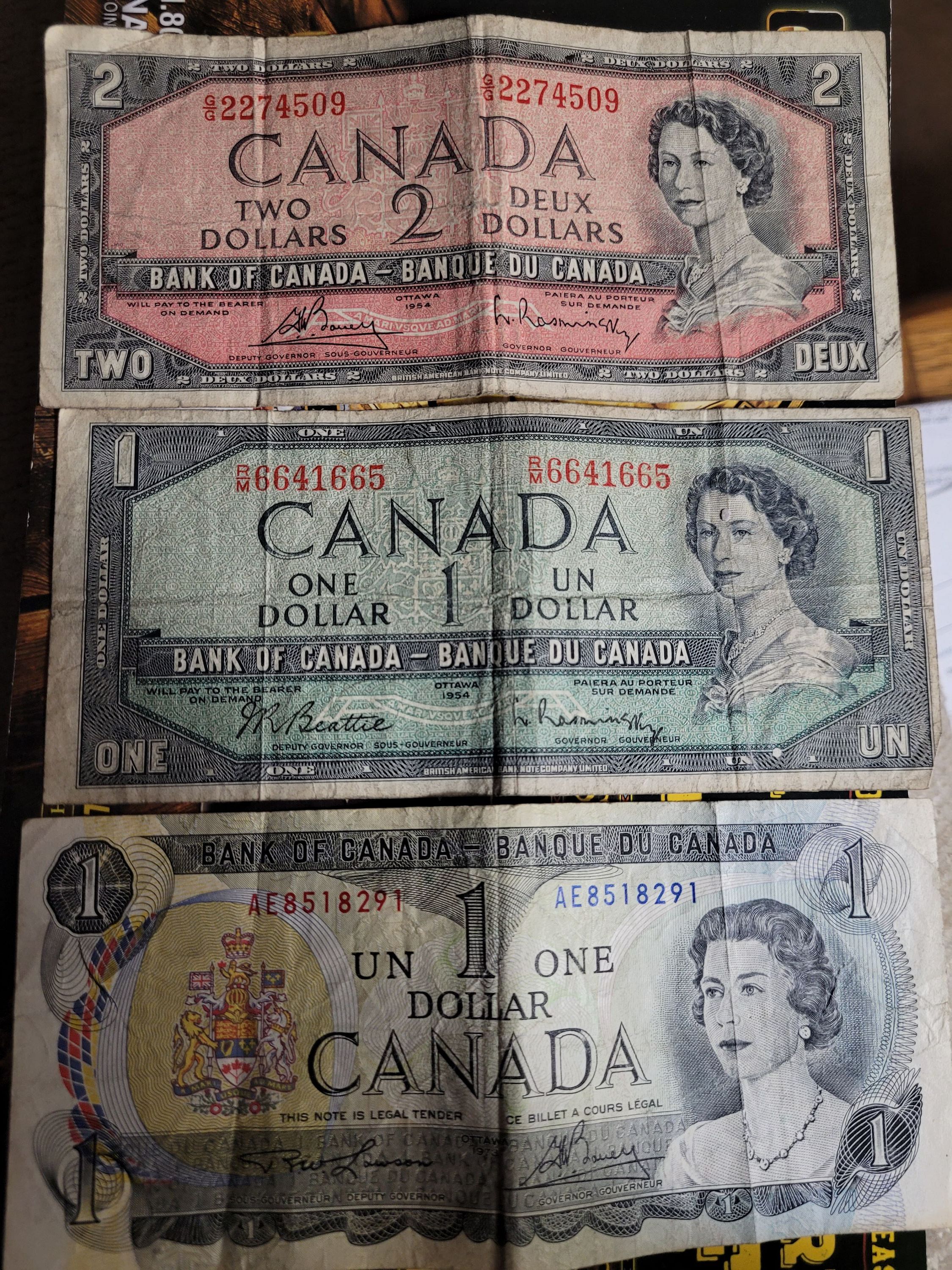 1954 Canadian Dollar Bill Valueclassified - hrn3091
