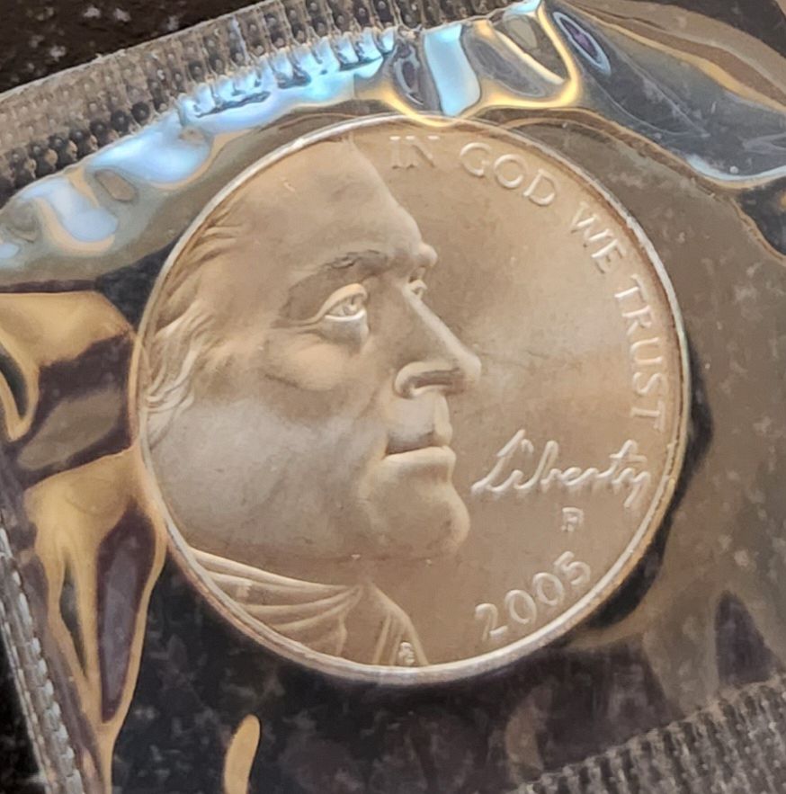 2005 P Nickel Ocean In View Value 2005-P Jefferson Nickel - Ocean in View - BU In original mint cello