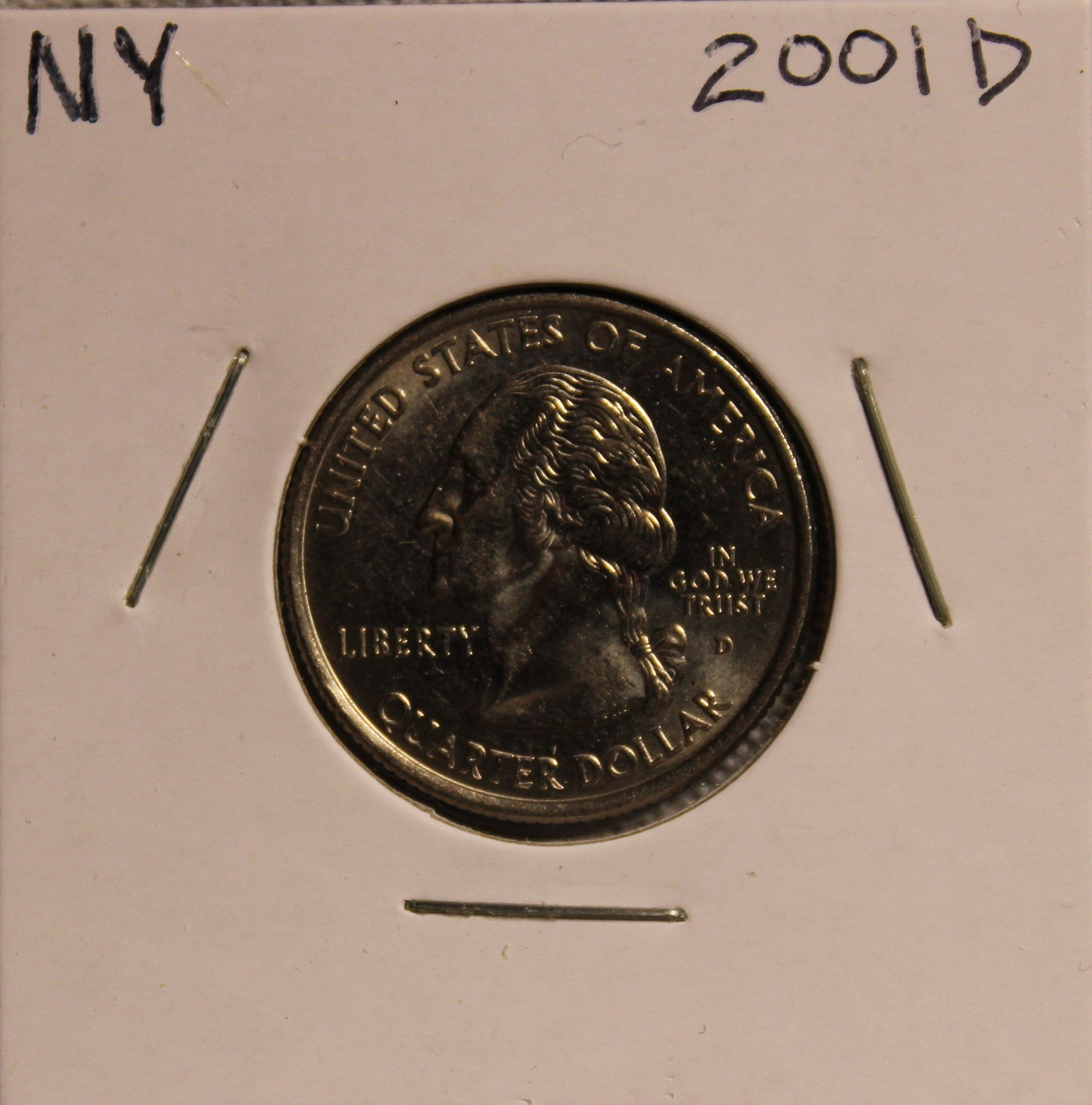 2001 D New York Quarter For Sale, Buy Now Online Item 667494
