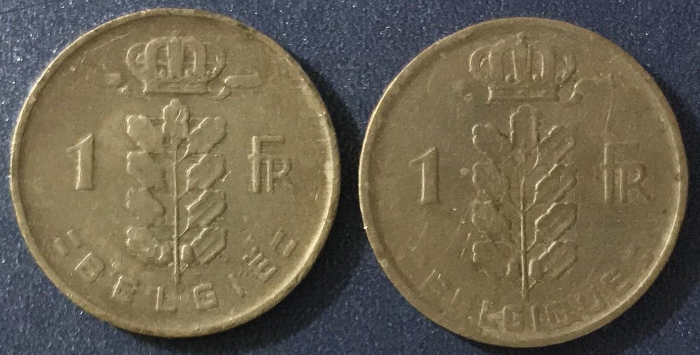 Belgium - 1952 - 1 Franc (Belgique) and 1 Frank (Belgie) [#1] - For
