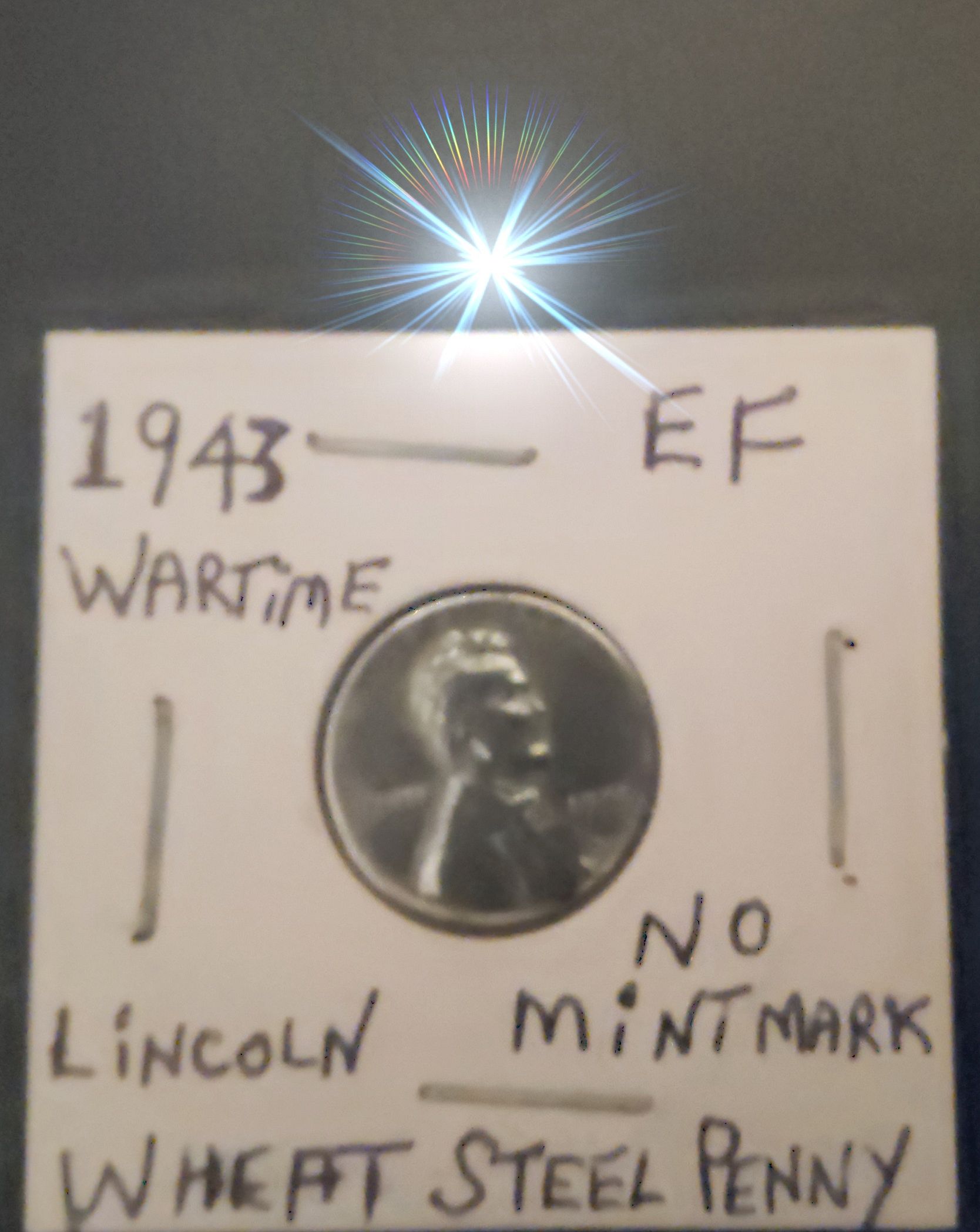 1943 P STEEL LINCOLN WARTIME WHEAT CENT IN EF CONDITION - For Sale, Buy ...