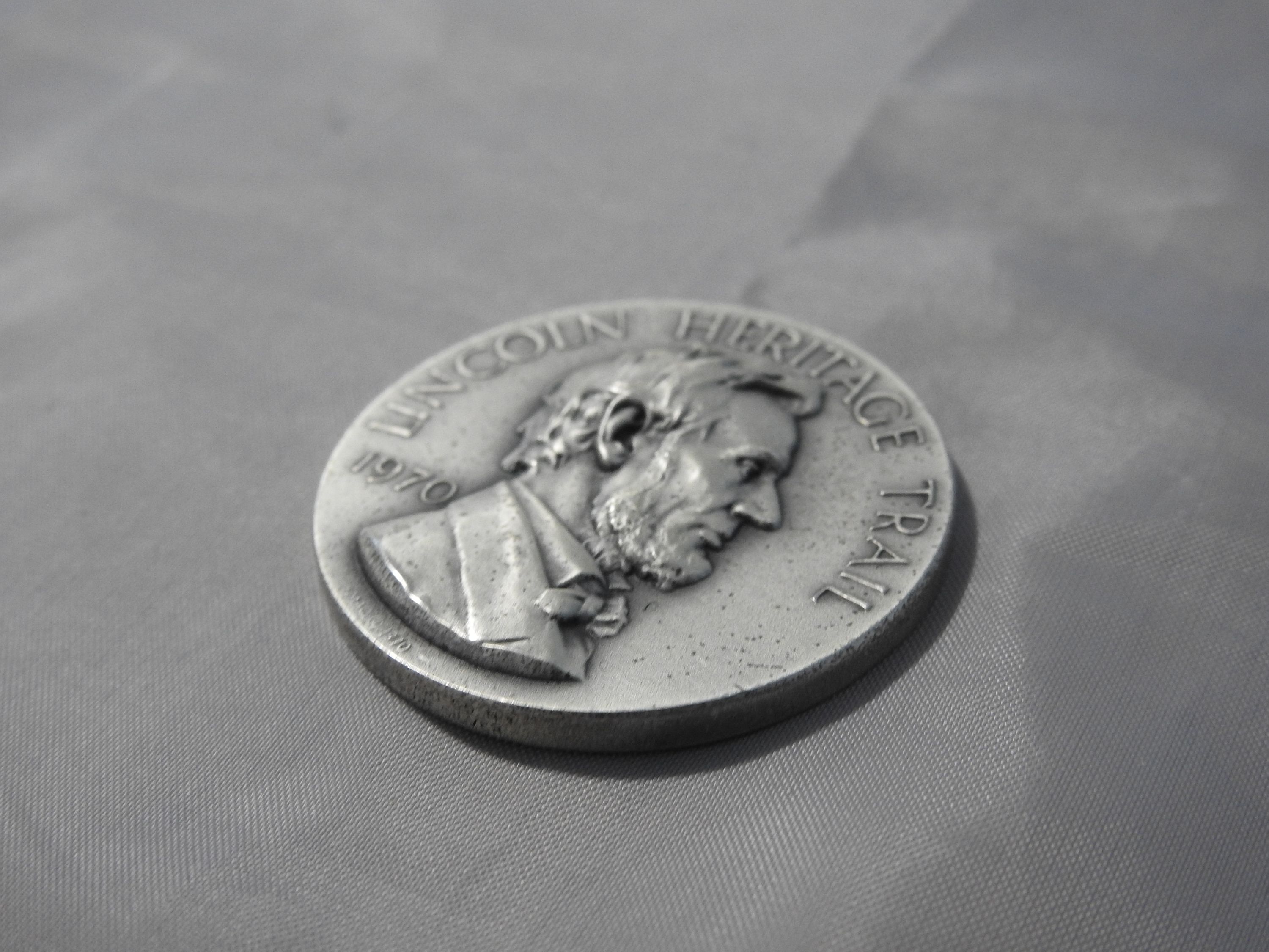 1970 Lincoln Heritage Trail .999 PURE Silver Medal - For Sale, Buy