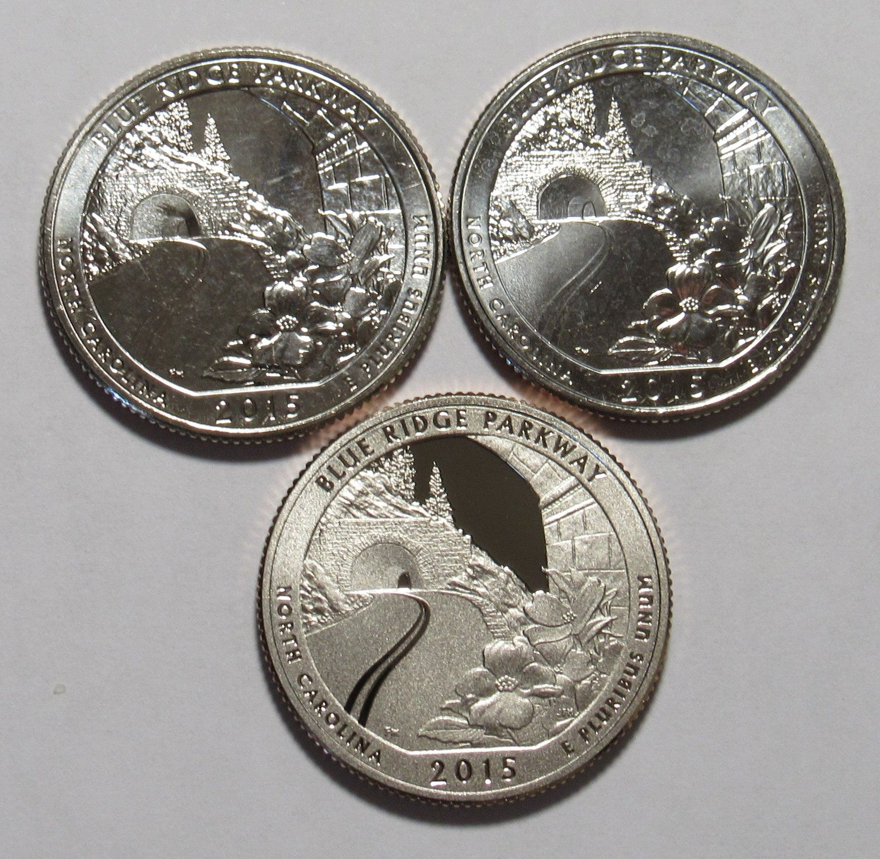 2015 P,D&S Blue Ridge Parkway America The Beautiful Quarters, BU and