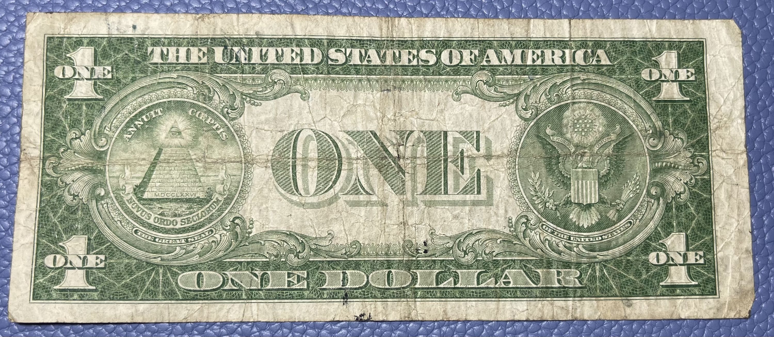 1935 Double Dated 1st Series $1 00 Silver Certificate • Heavily Worn