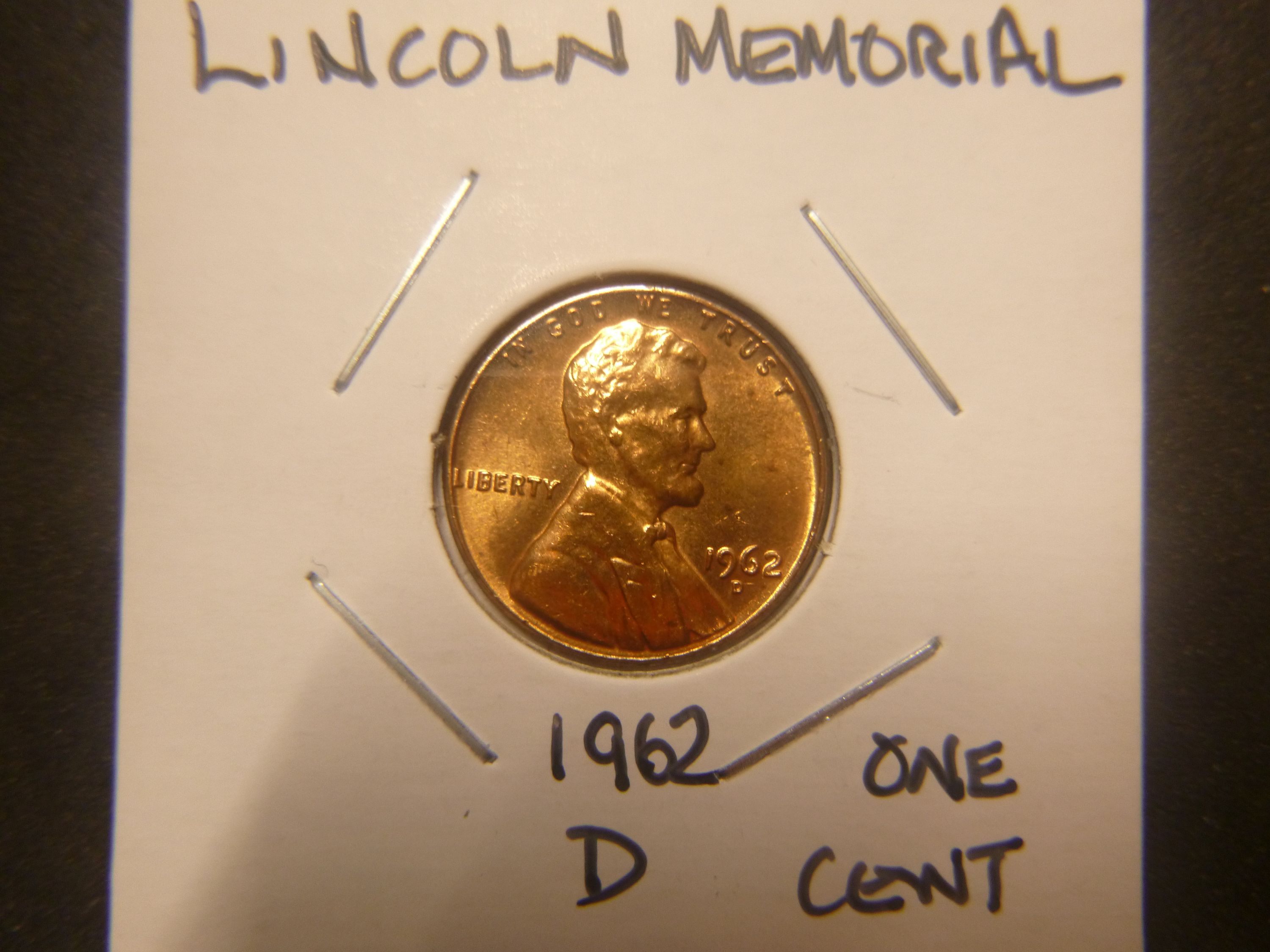 1962 D Lincoln Memorial Cent Small Cents - For Sale, Buy Now Online ...