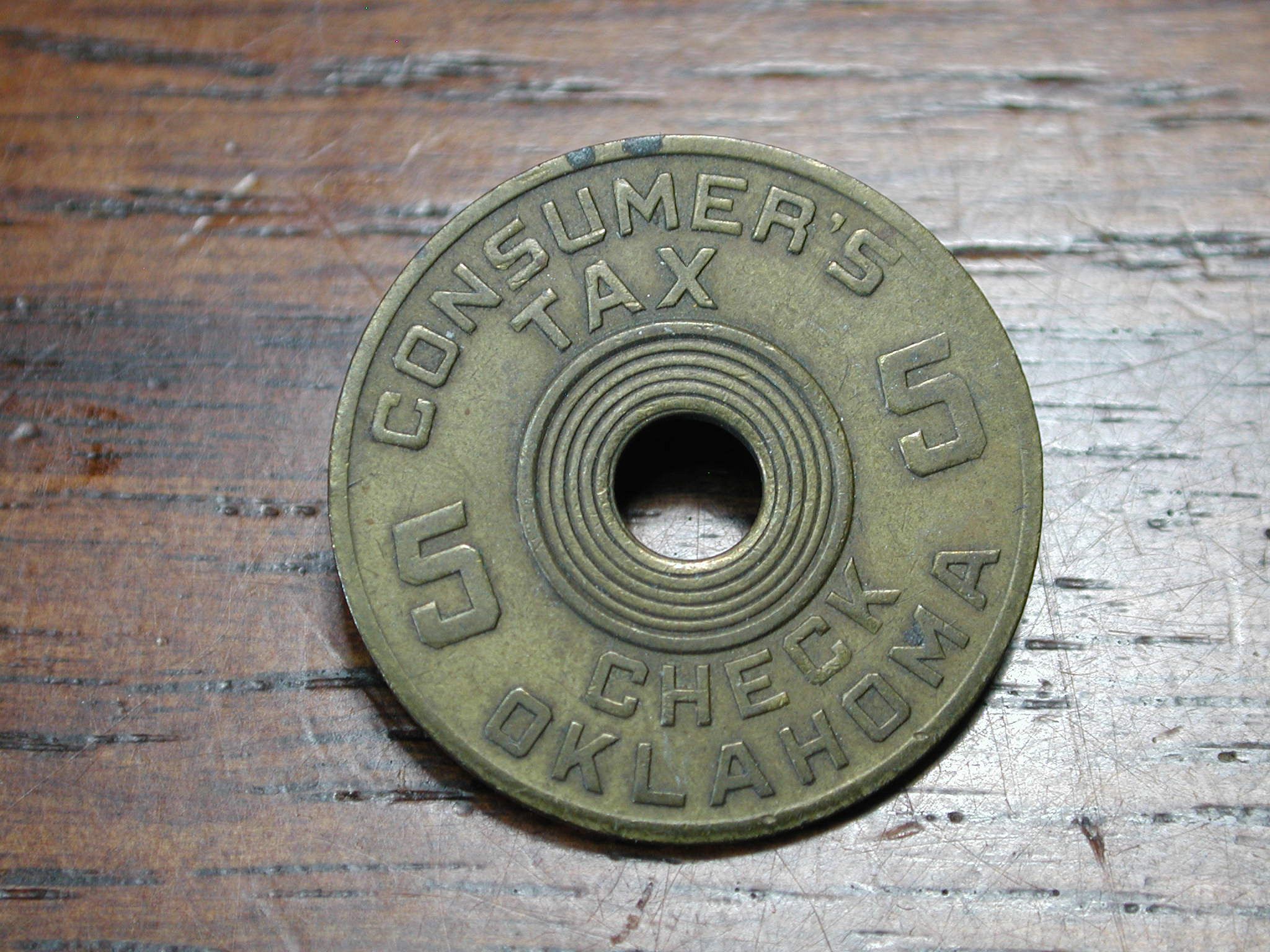 Oklahoma Tax Token Consumer TAX Check NIce For Sale Buy Now Online oklahoma-tax-token-consumer-tax-check-nice-for-sale-buy-now-online
