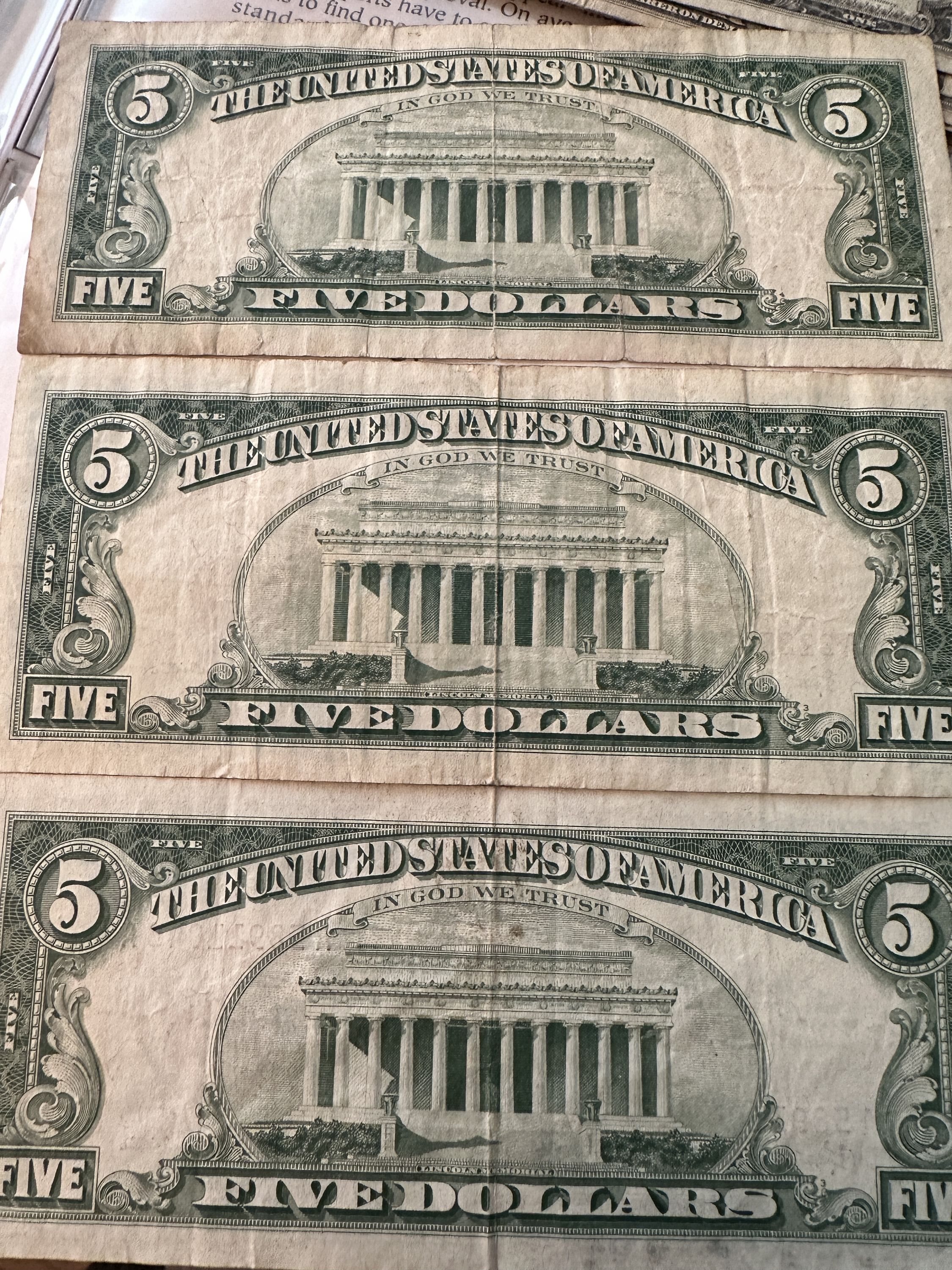 Five Dollar Bill 1963 Red Ink Value - 9dxy8ej