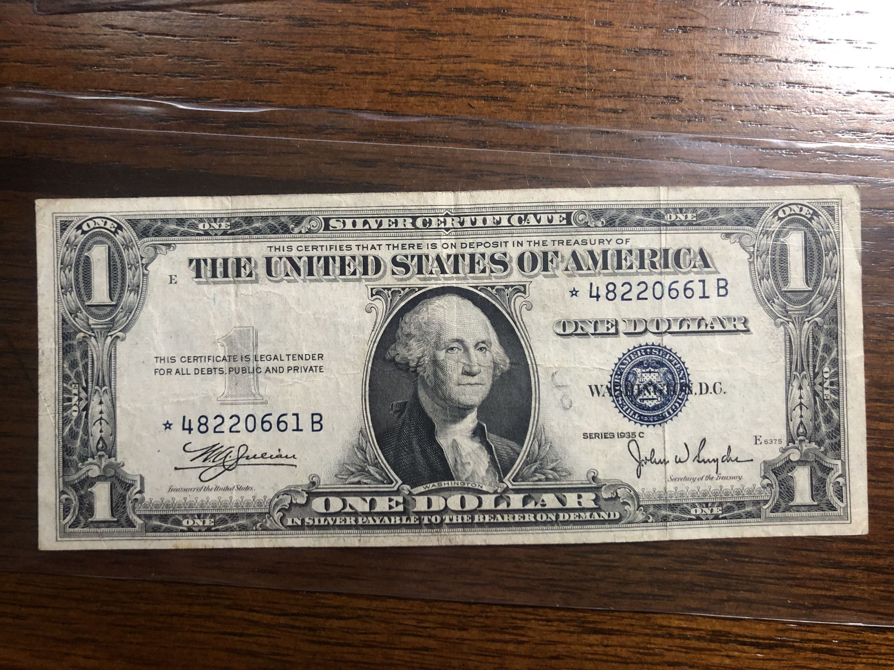 1935c STAR Silver Certificate NICE For Sale Buy Now Online Item