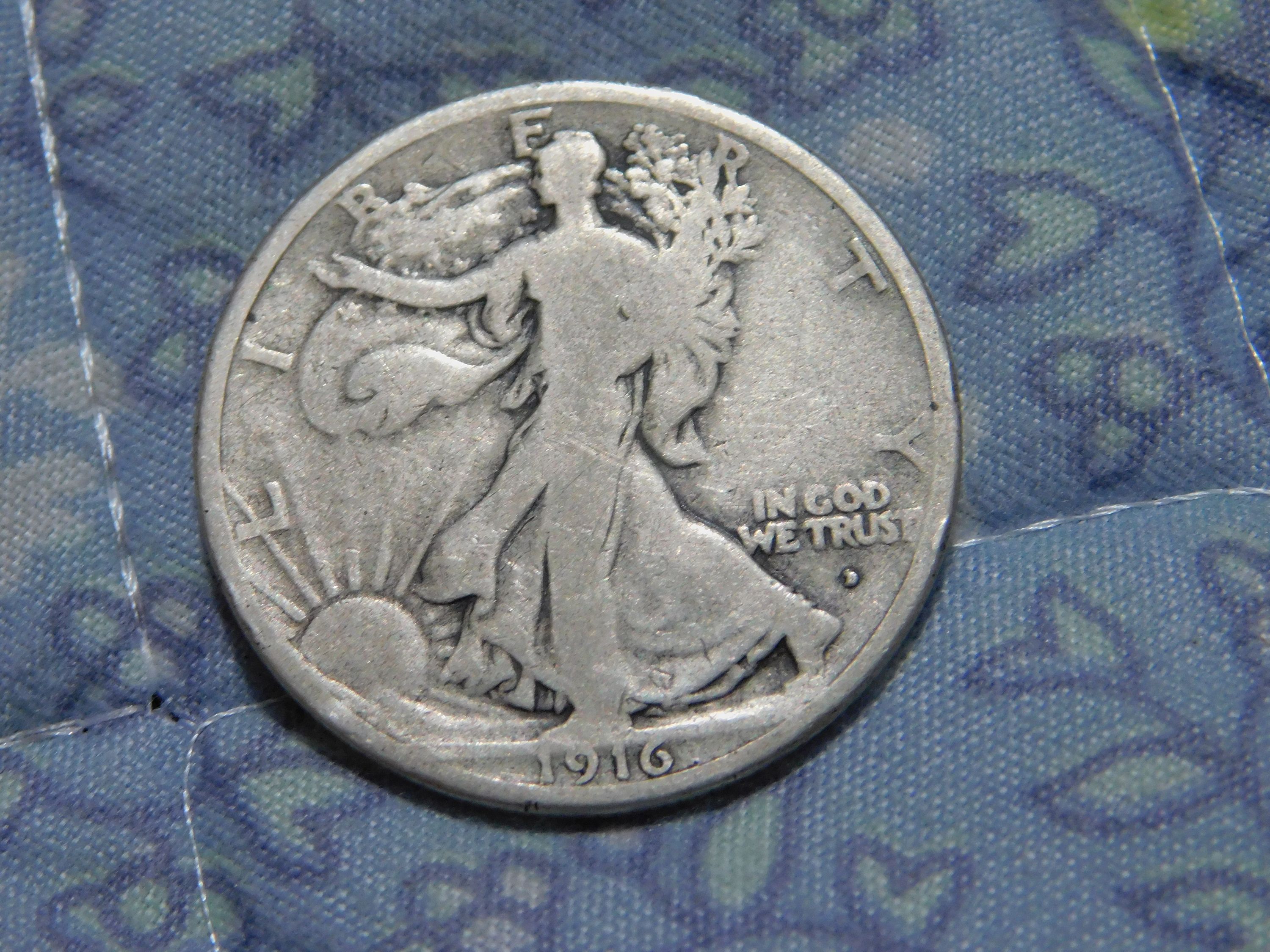 1916 d walking liberty half dollar 2 semi key for sale buy now