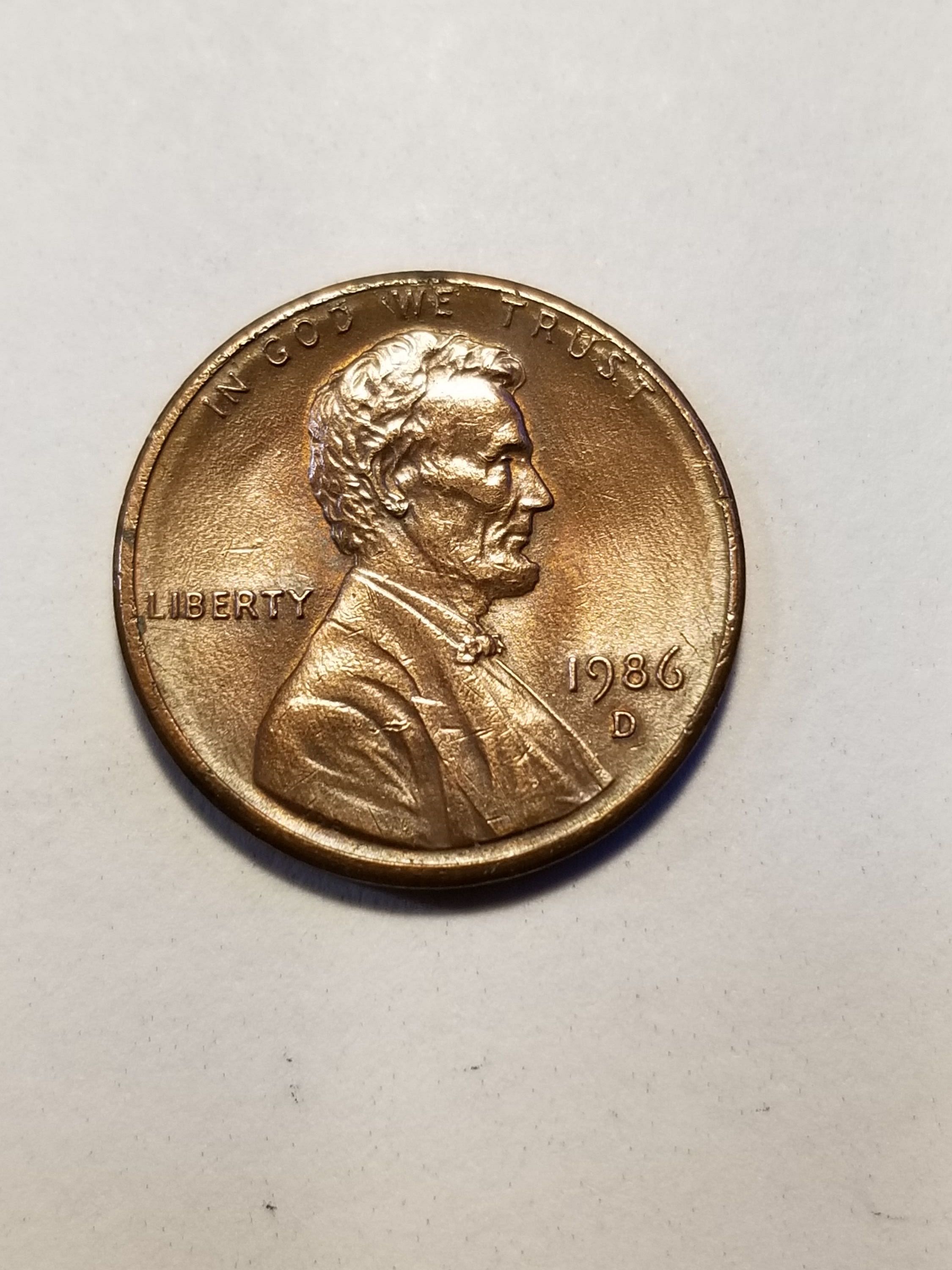 1986 D Lincoln Penny - For Sale, Buy Now Online - Item #745584