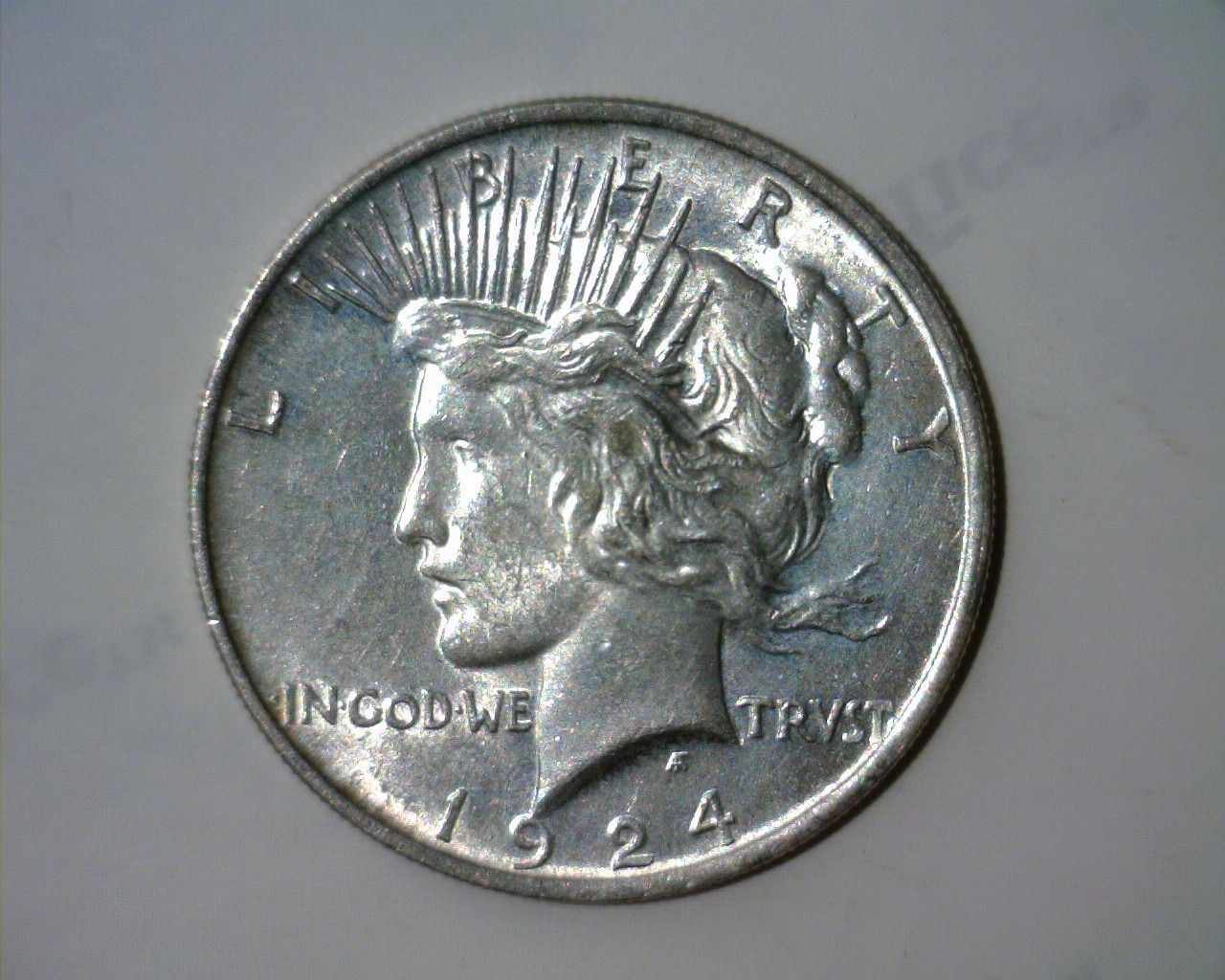 1924 SILVER PEACE DOLLAR UNCIRCULATED NO RESERVE!!!! - Online Coin ...