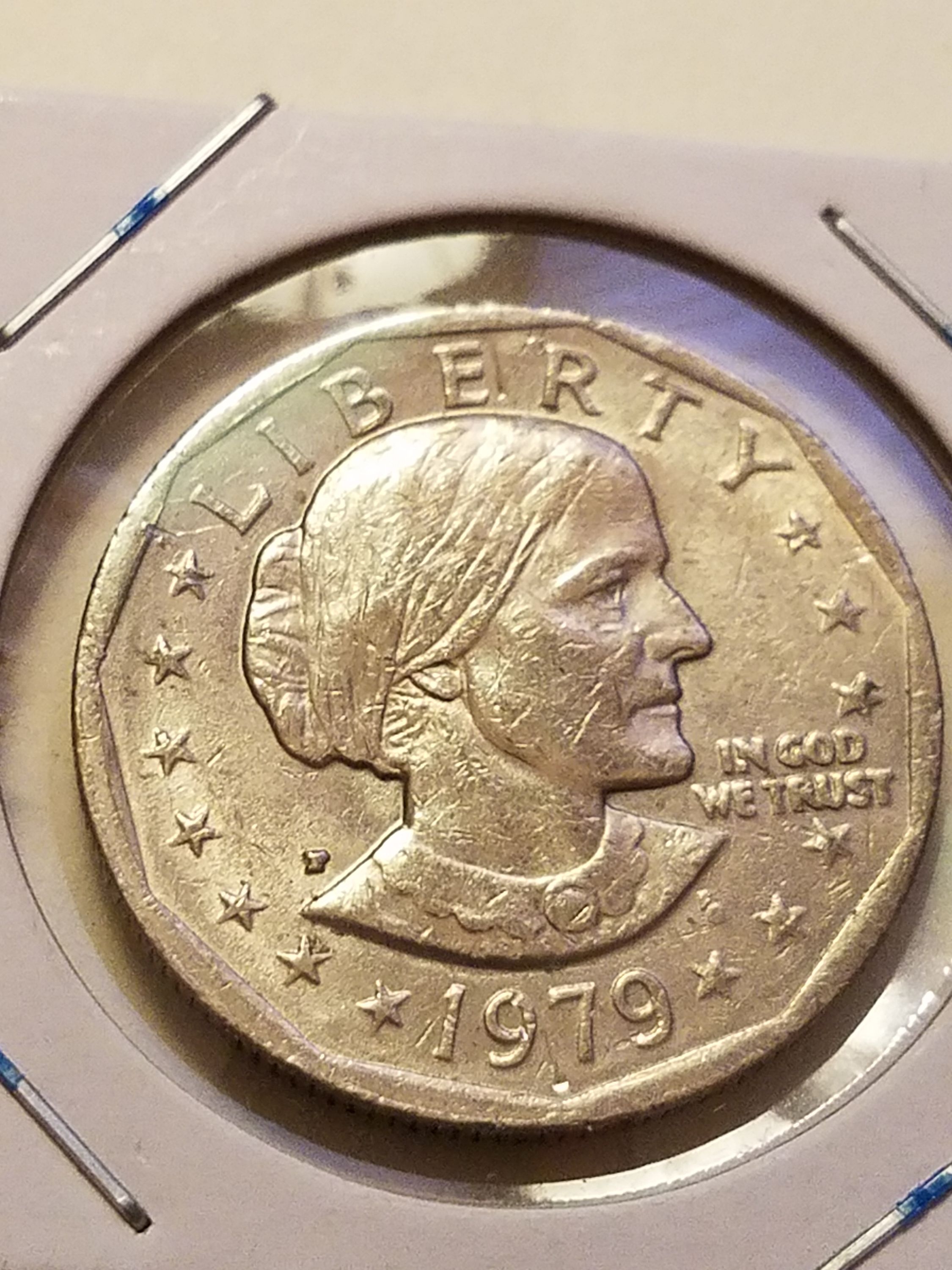 1979 P Susan B Anthony Dollar Wide Rim Near Date Mint Mark Error - For ...