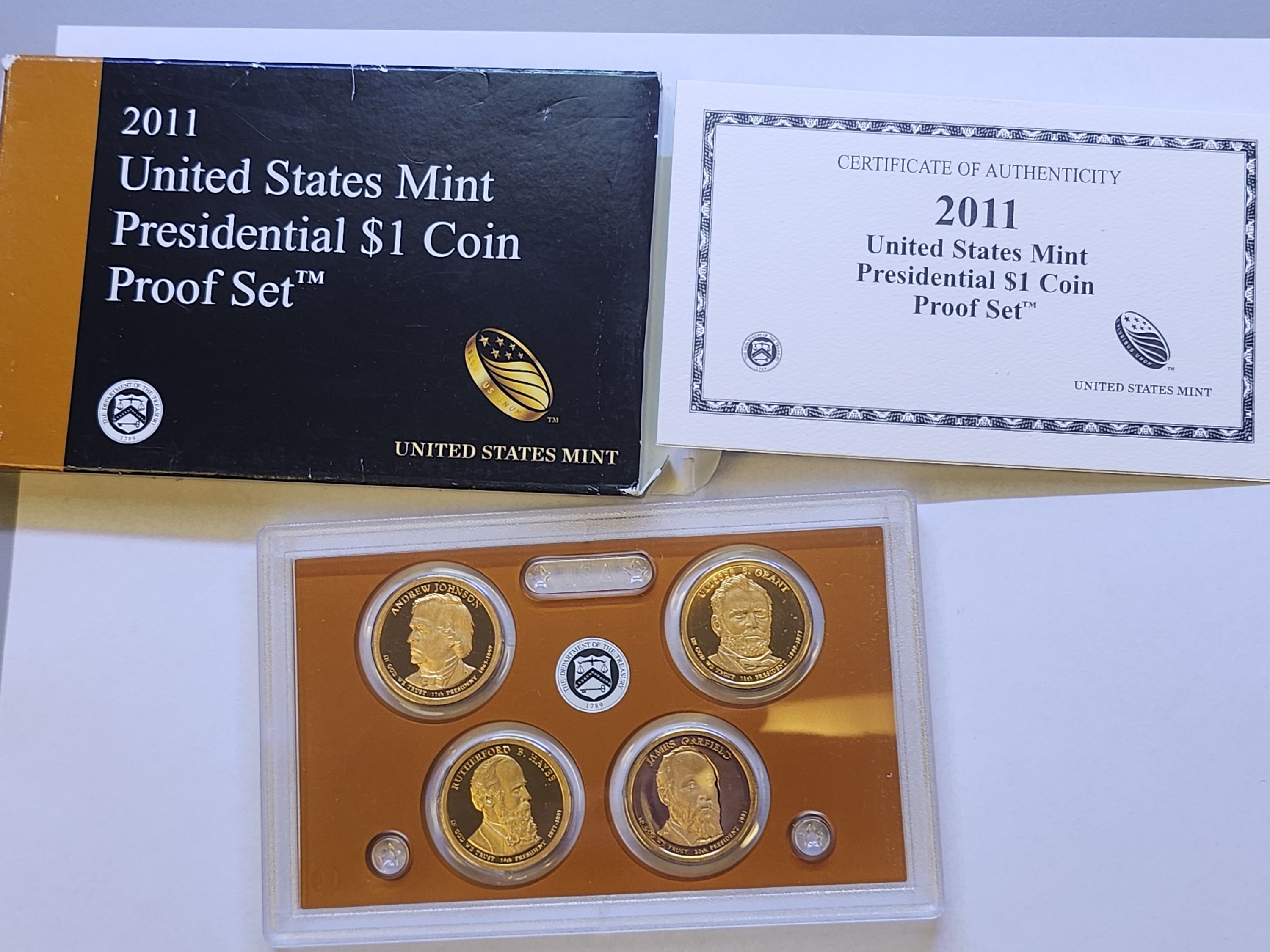 2011 S U.S. Mint Presidential $1 dollar Proof Coin Set - For Sale, Buy