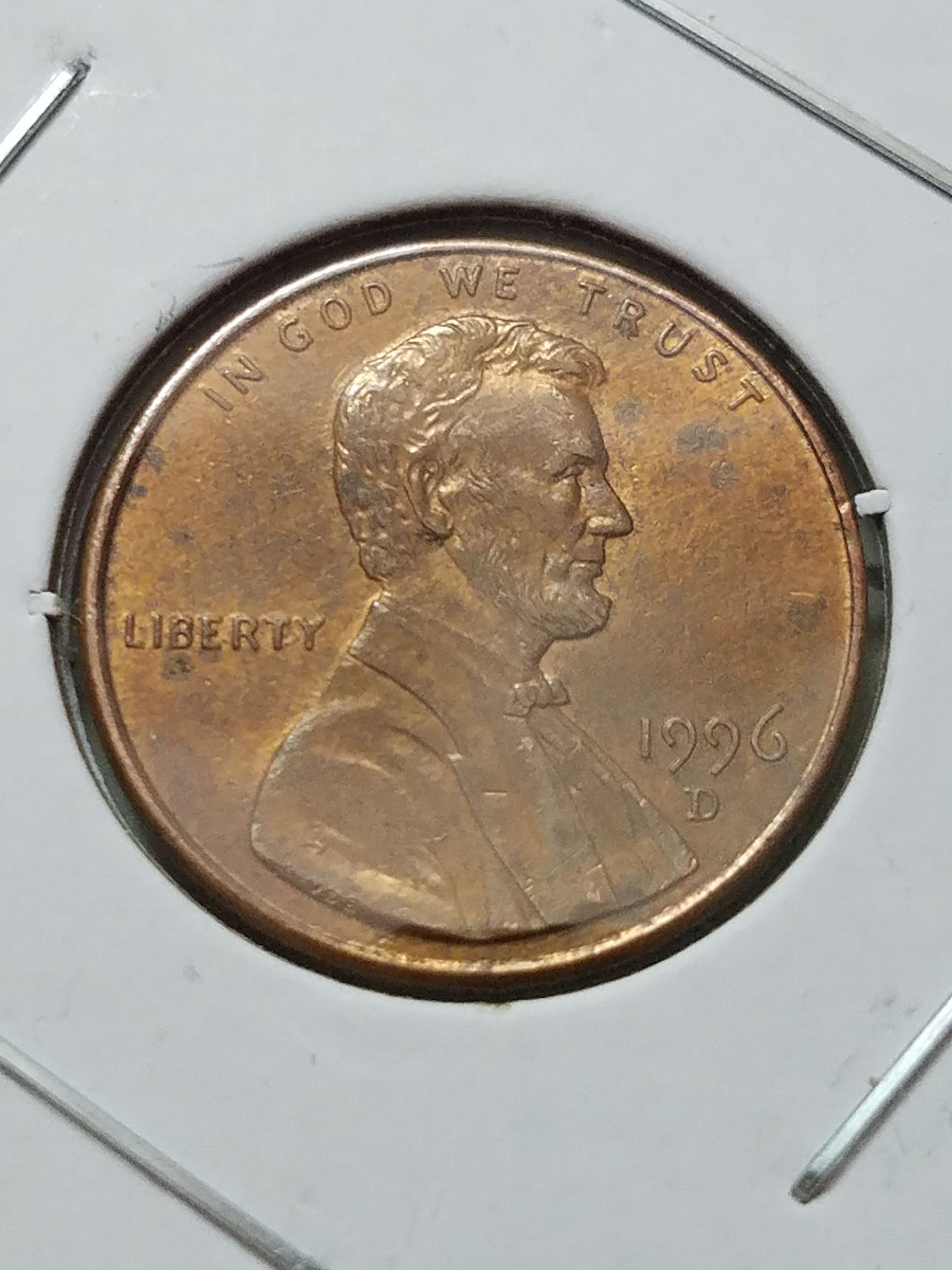 1996-d-lincoln-penny-die-breaks-and-toned-for-sale-buy-now-online
