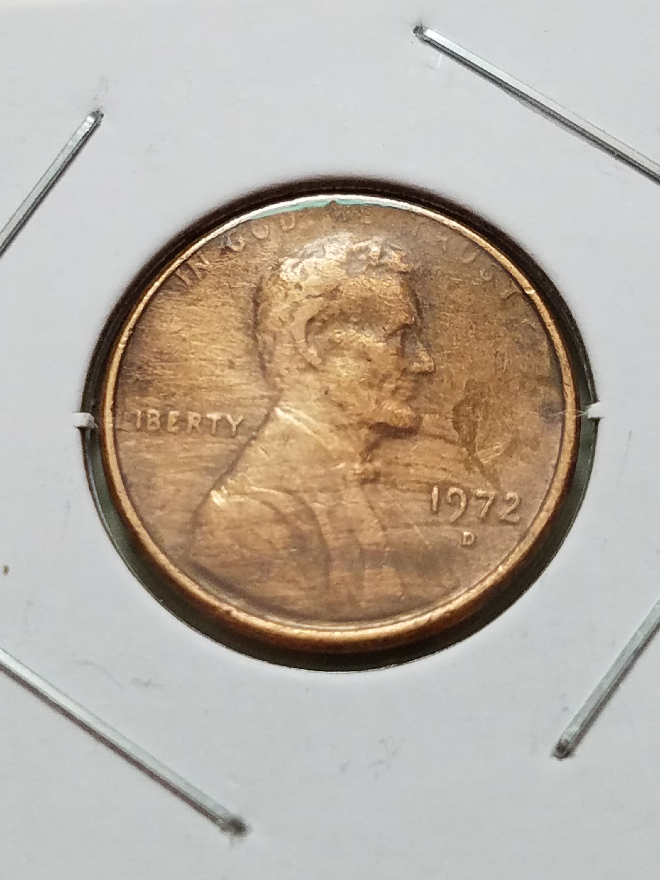 1972 D Lincoln Penny Toned and Tiger Striped - For Sale, Buy Now Online ...