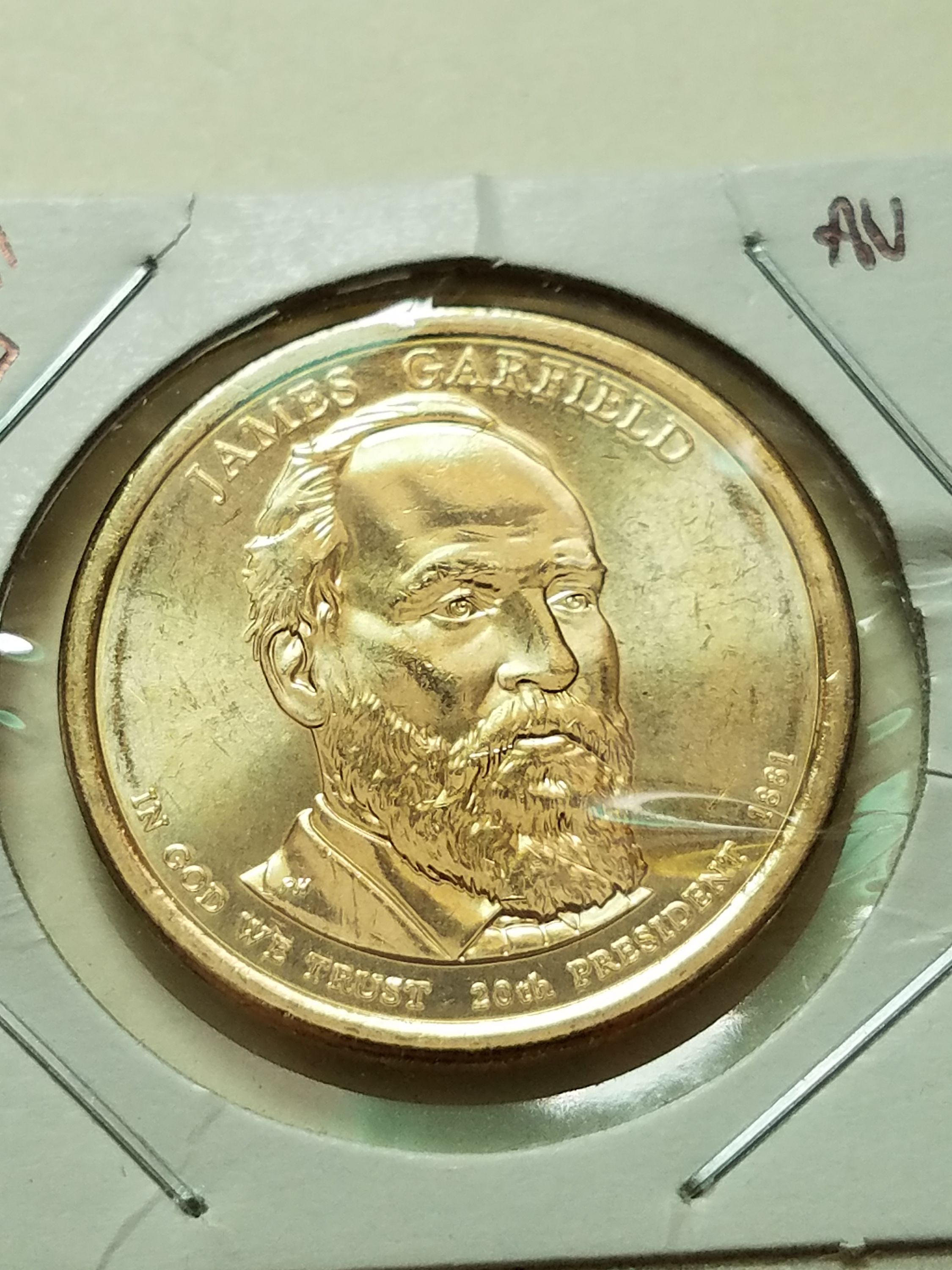 2011 D James Garfield Presidential Dollar AU - For Sale, Buy Now Online ...