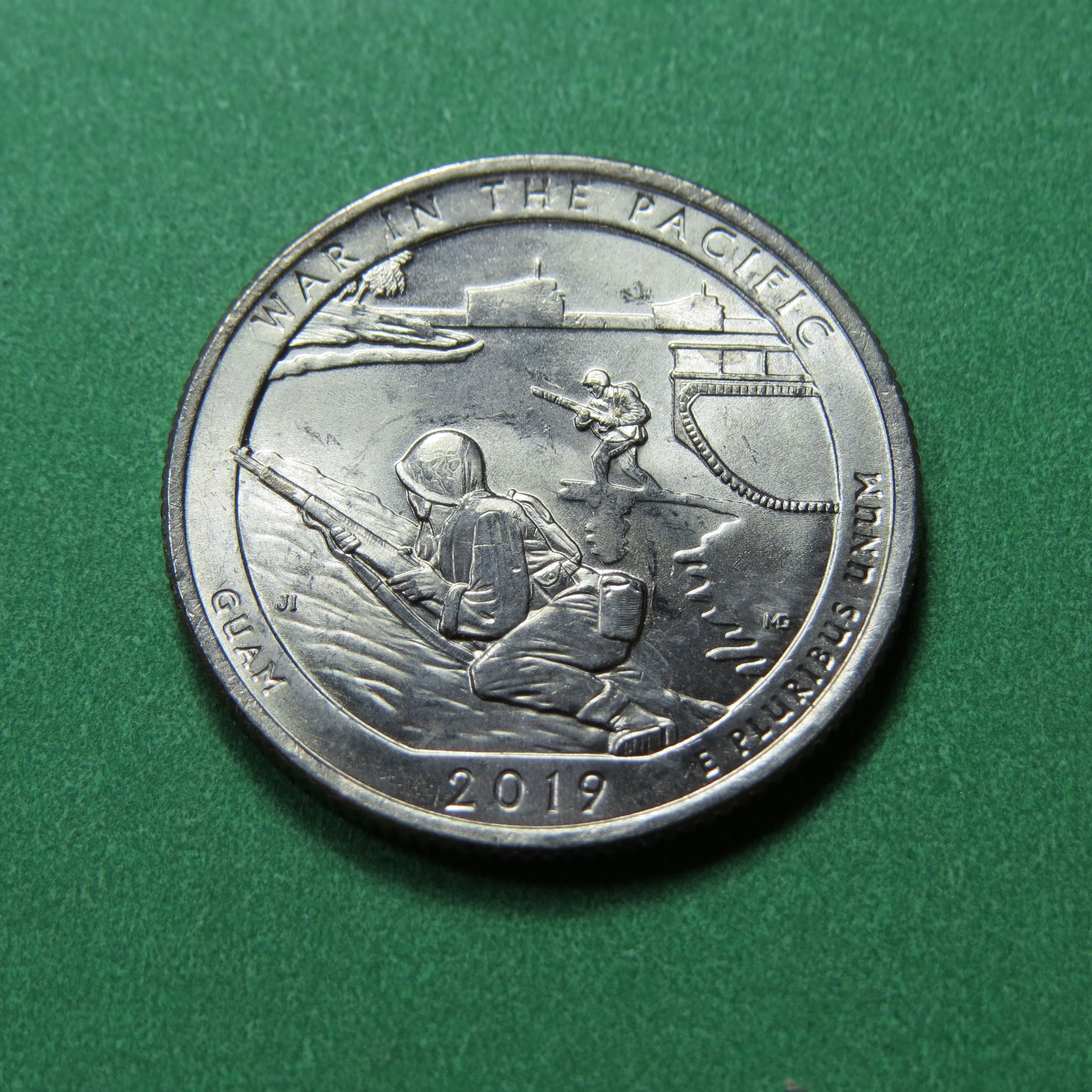 War In The Pacific Quarter Value 2019-P GUAM "War In The Pacific" QUARTER (BU) LOT E494 - For Sale, Buy