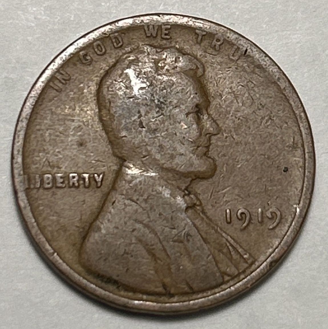 1919 Lincoln Wheat Cent Bronze Composite Penny 8421 - For Sale, Buy Now ...