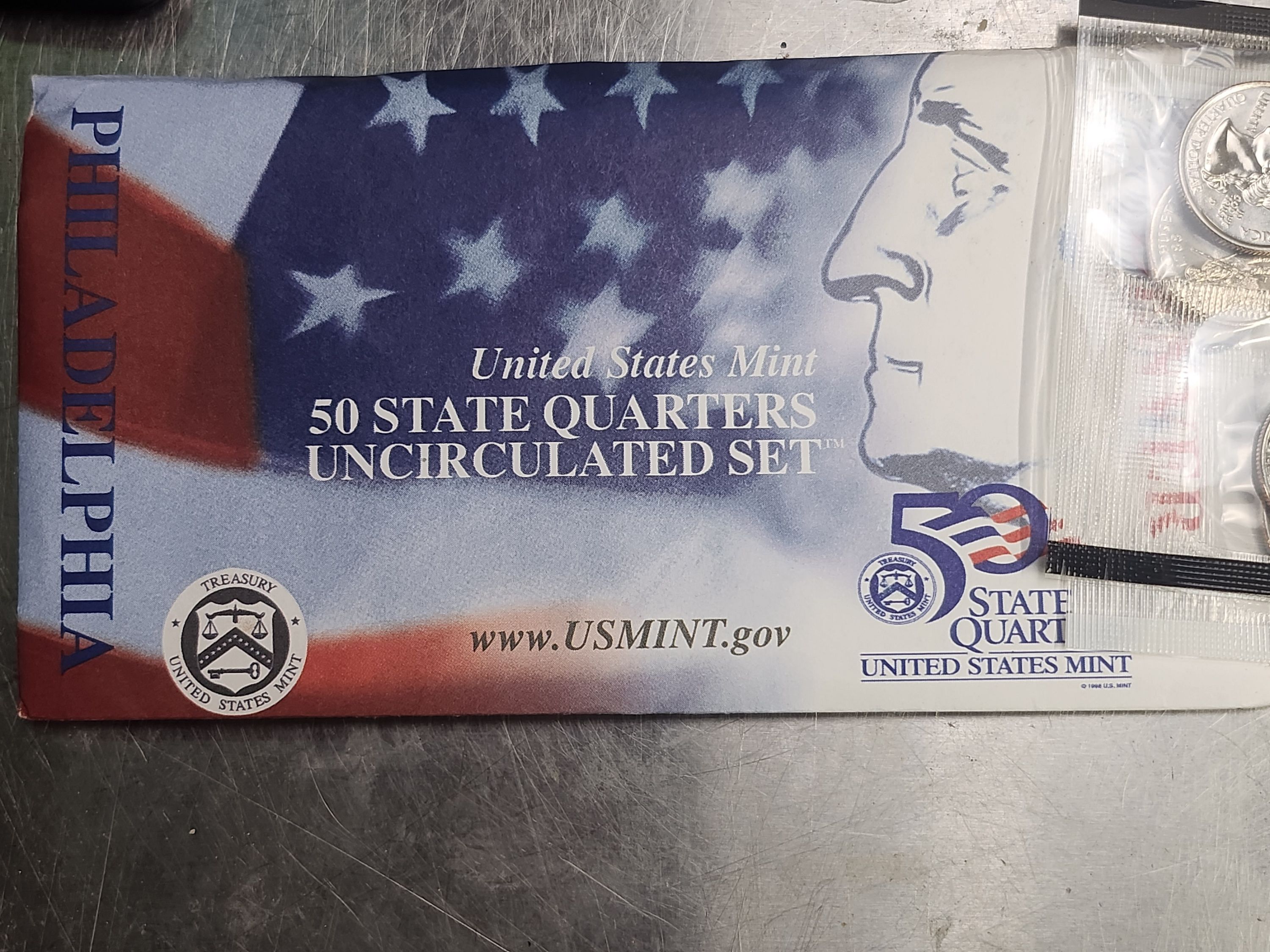 Complete 1999-2009 US State Quarter Set - 112 Coins P&D Mint Uncirculated/Satin Finish