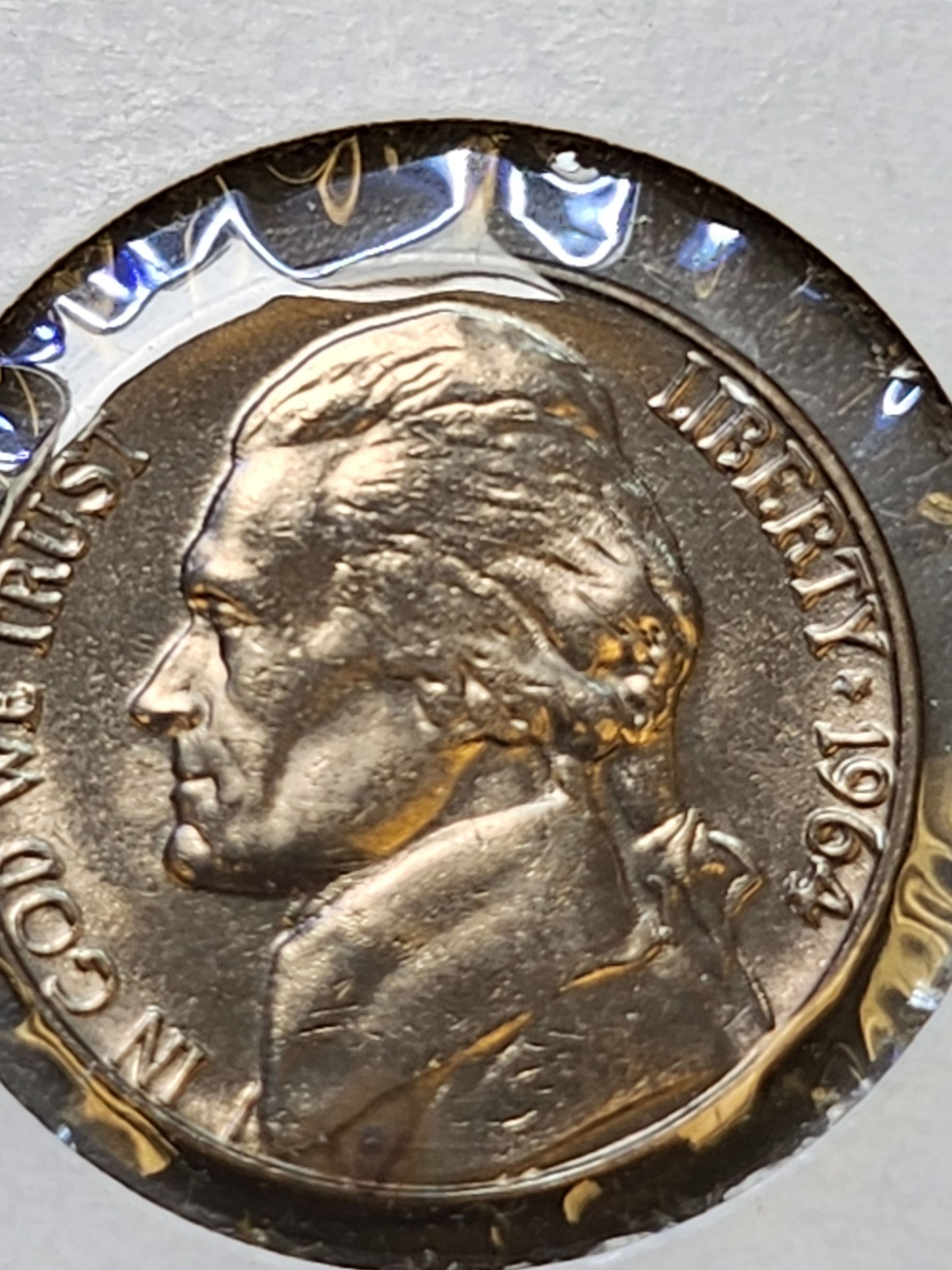 1964 D Jefferson Nickel 5 cents coin Brilliant Uncirculated - For 