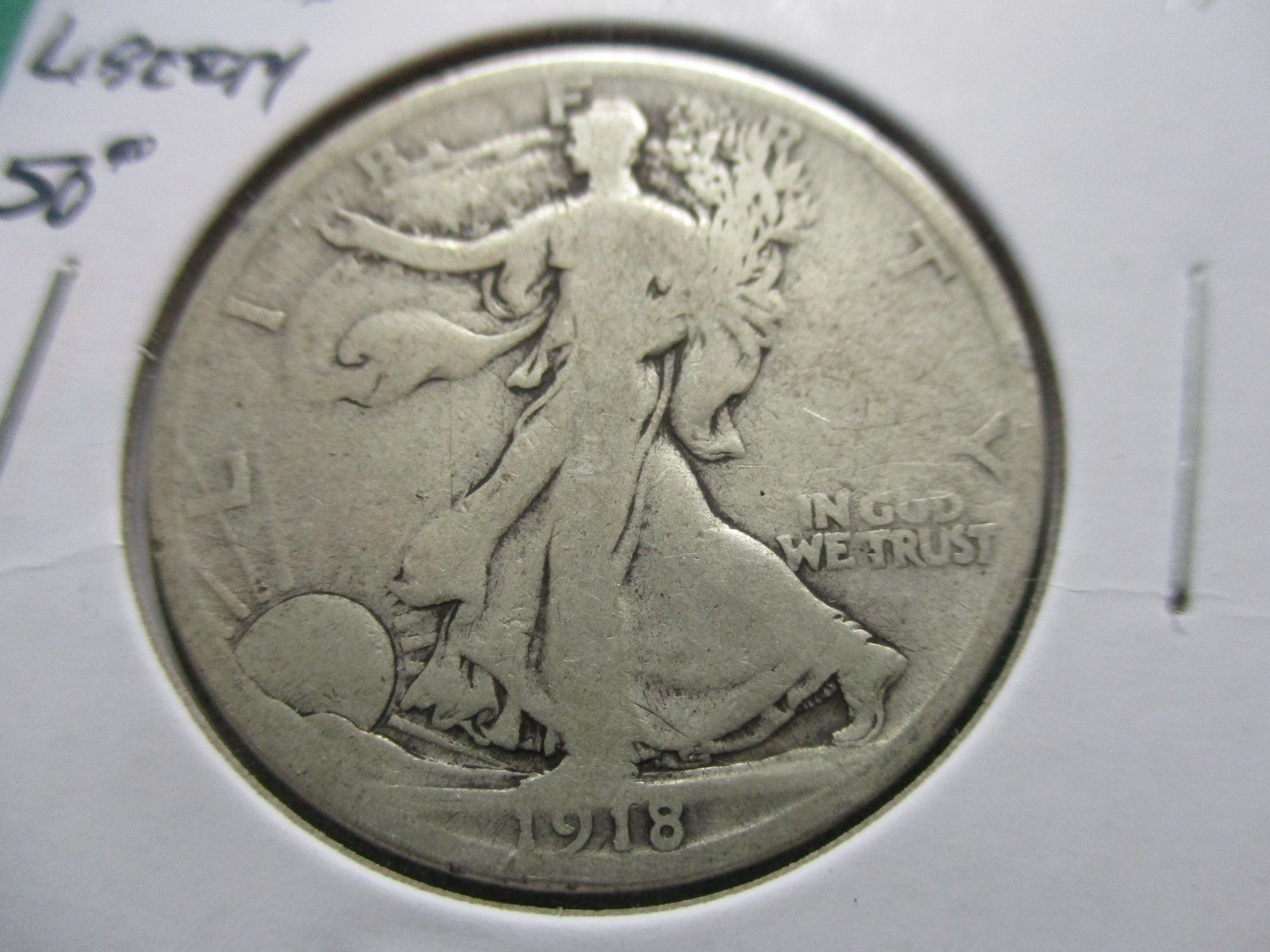 1918-D G4 Walking Liberty Half Dollar. Item: 50 W18D-11. - For Sale ...