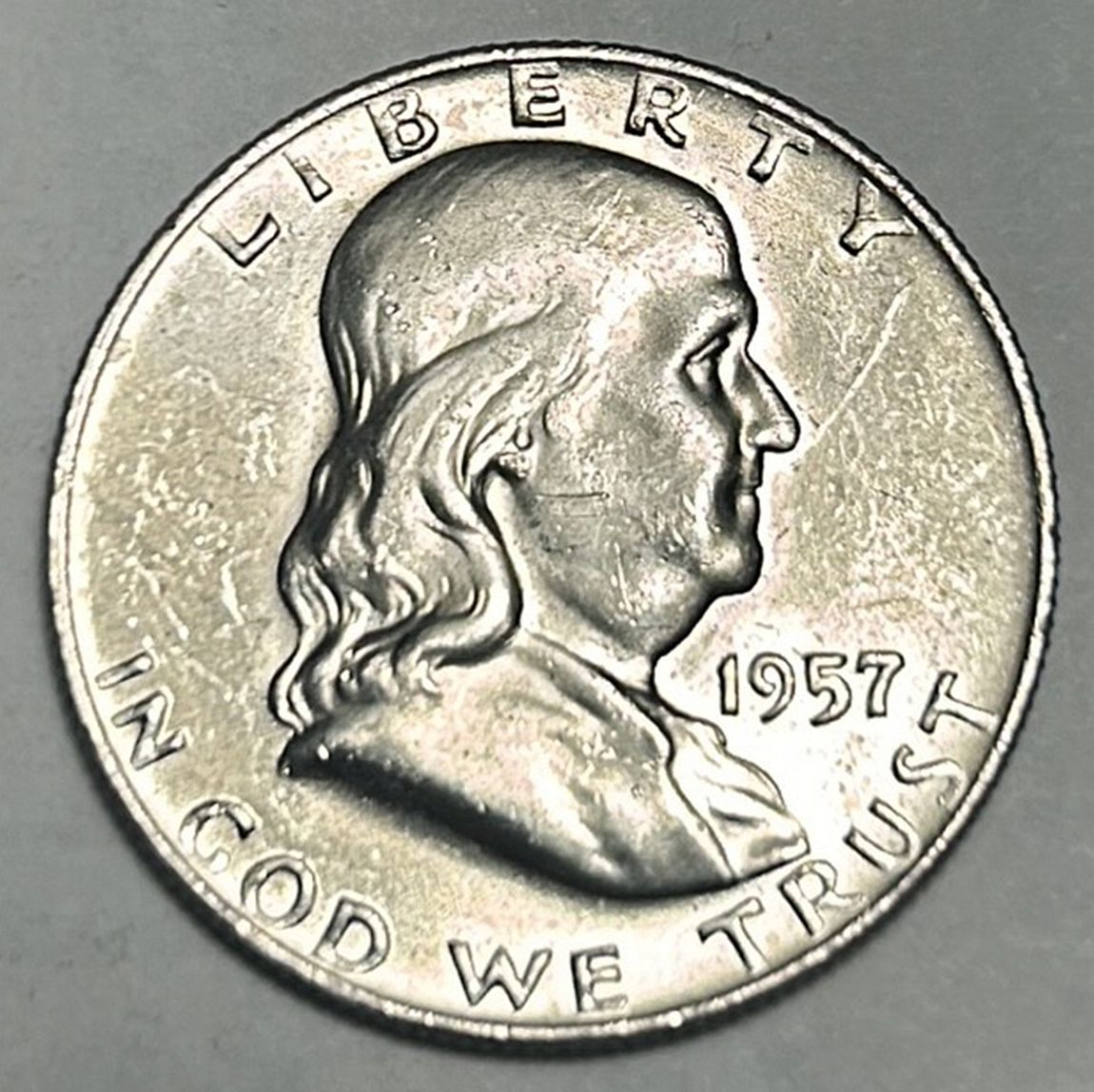 1957 D Franklin Half Dollars 81344 - For Sale, Buy Now Online - Item ...