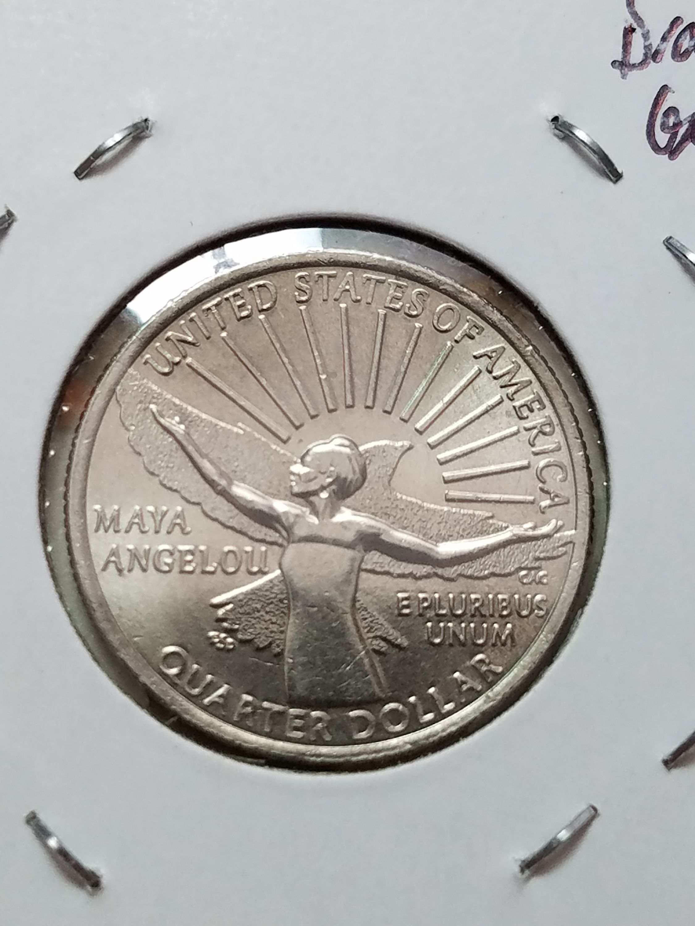 2022 D Maya Angelou DROOLING GEORGE Washington Quarter Die