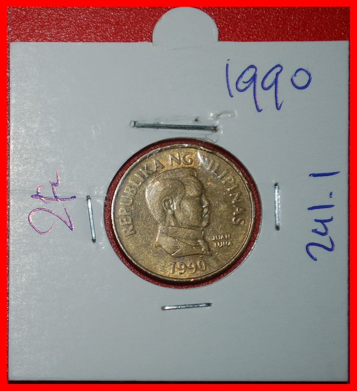 BUTTERFLY (1983-1990): PHILIPPINES ★ 25 SENTIMO 1990! IN HOLDER! - For ...