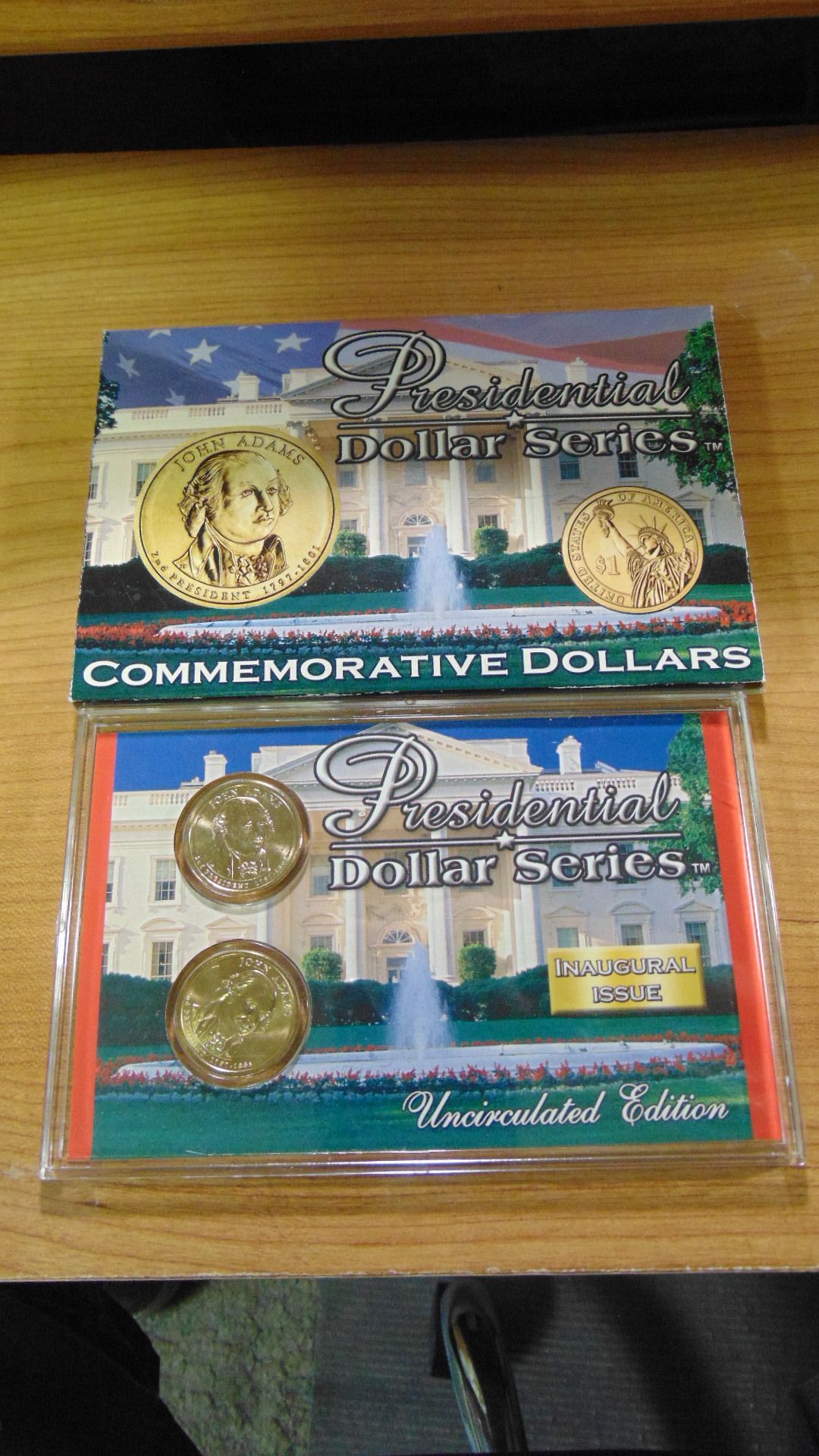 海外ヴィンテージ ロールチケット 2種セットHALL OF PRESIDENTS 2007 P&D Presidential Dollars: John Adams-2nd President of U.S.