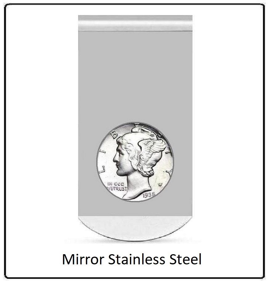 MERCURY DIME Money Clip - US Vintage Coin - mirror stainless steel clip - For Sale, Buy Now ...