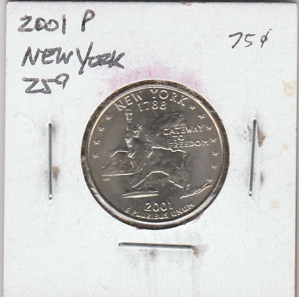 2001 P New York Quarter Value 2001 P NEW YORTK QUARTER - For Sale, Buy Now Online - Item #860316