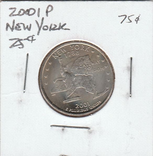 2001 P New York Quarter Value 2001 P NEW YORK QUARTER - For Sale, Buy Now Online - Item #860329