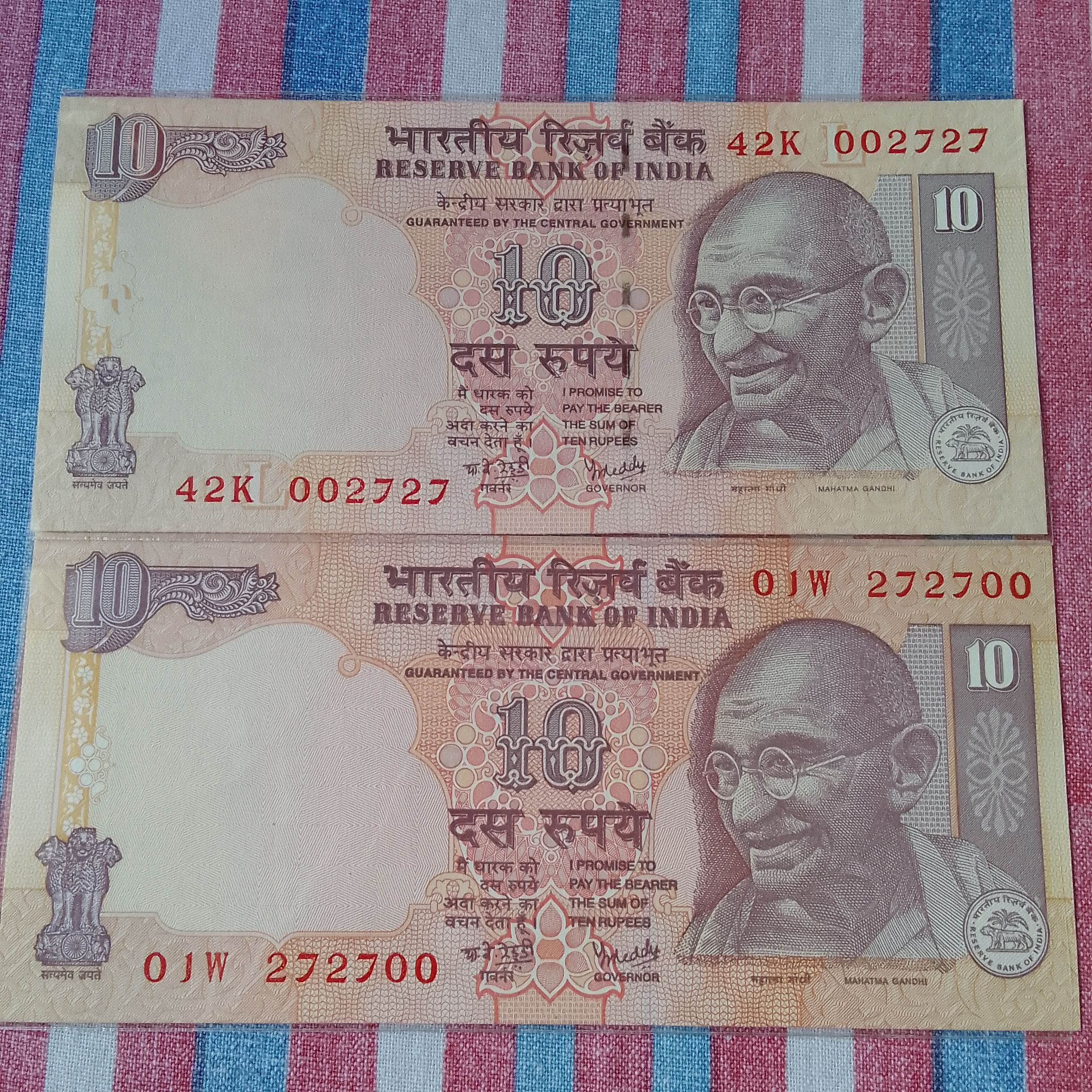 002727 / 272700 YY Reddy ....INDIA 10 RUPEE UNC NOTE - For Sale, Buy ...