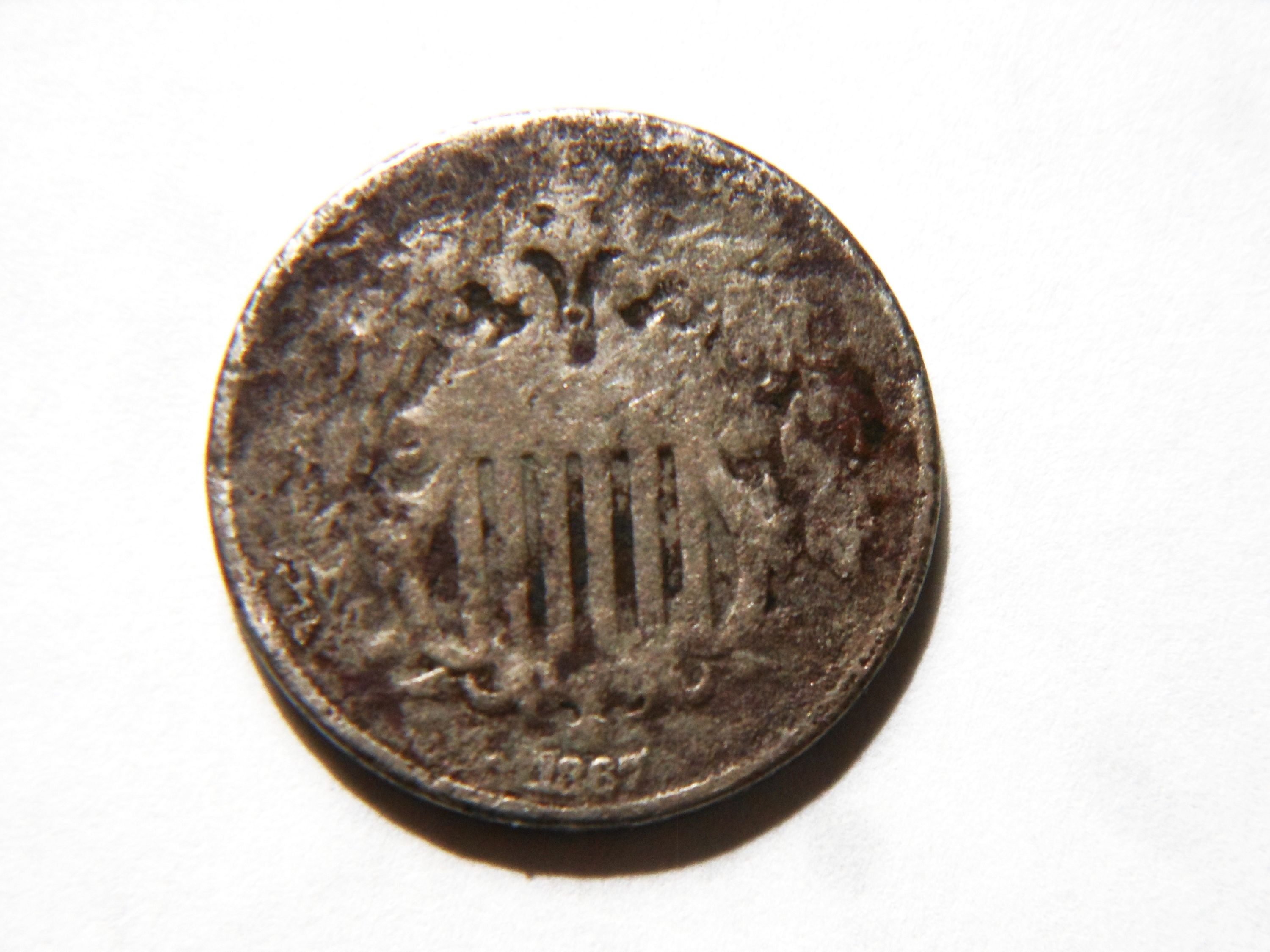 1867 *Without Rays* Shield Nickel - For Sale, Buy Now Online - Item #875326