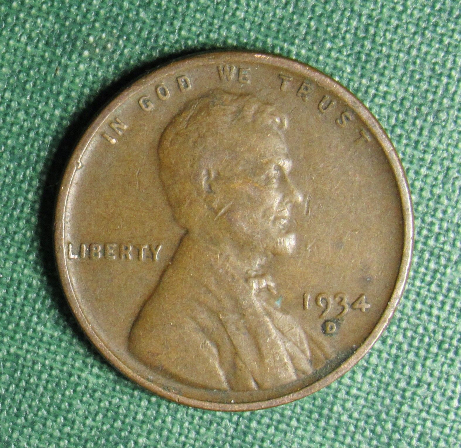 1934 D Wheat Back Lincoln Cent - For Sale, Buy Now Online - Item #877661