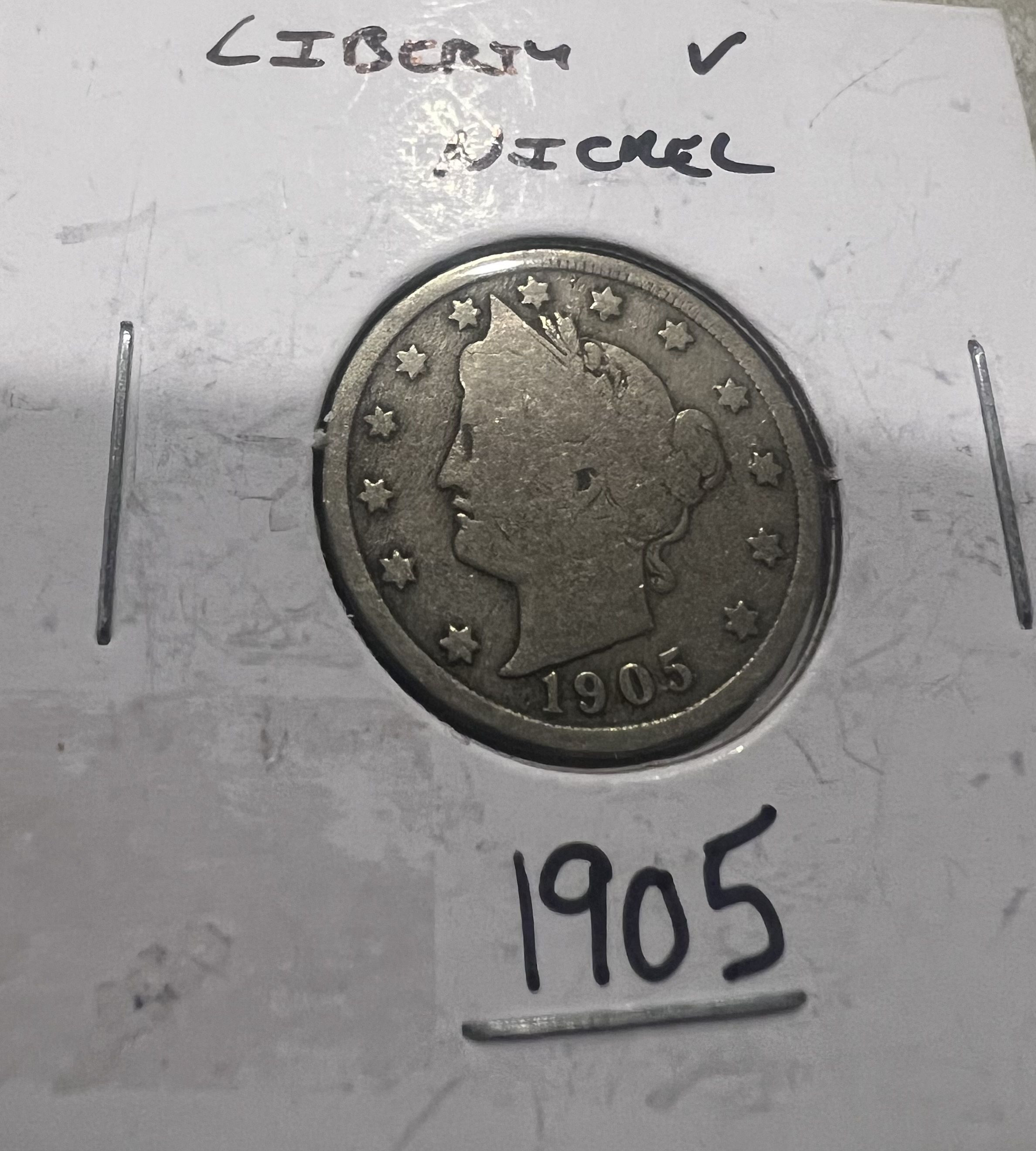 1905 P Liberty V Nickel Ungraded Circulated Uncertified - For Sale, Buy ...