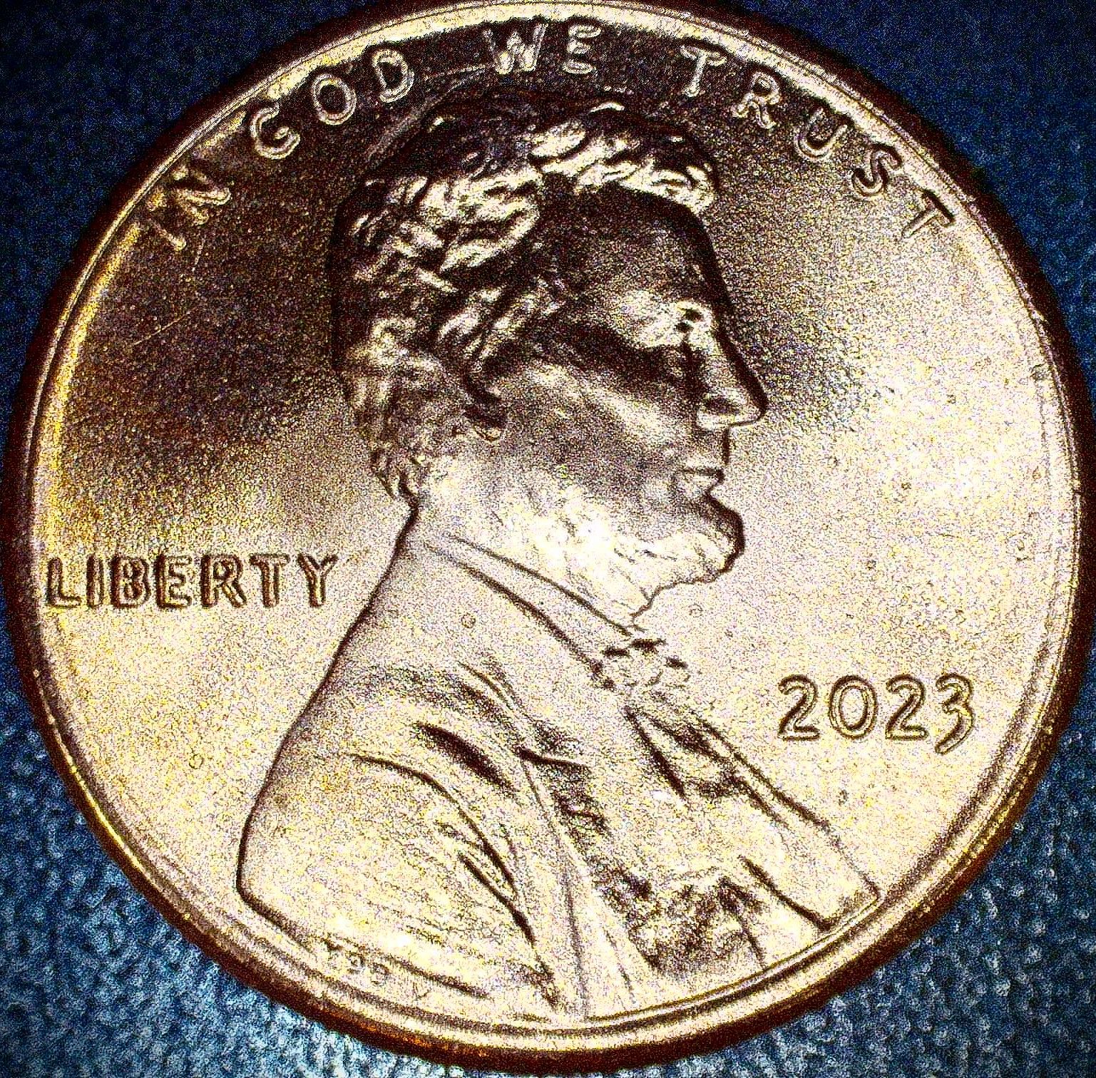 2023-P Lincoln Shield Cent – Extra V Variety, Red (RD), Uncirculated From Original Fed Roll