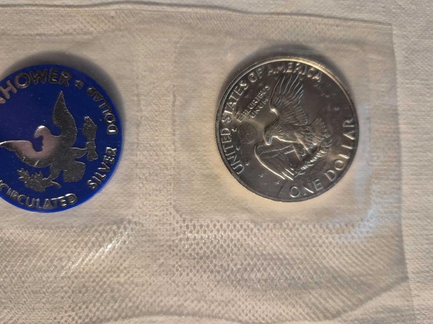 1972 -S Eisenhower Silver Dollar | 40% Silver $1 | In Cello | San - Foto 7