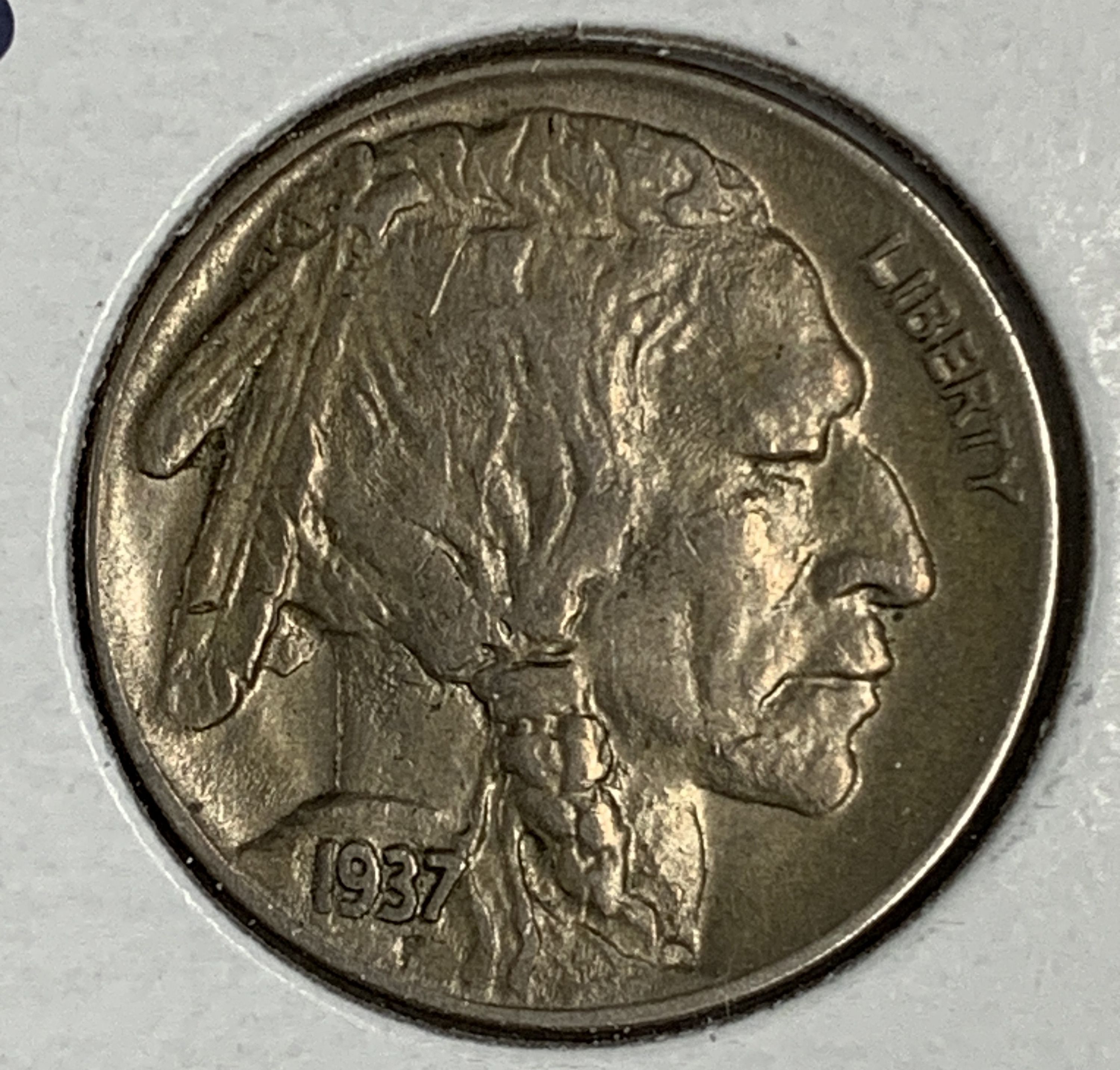 1937-D Buffalo Nickel, 3-Leg , AU+ (8849) - For Sale, Buy Now Online ...