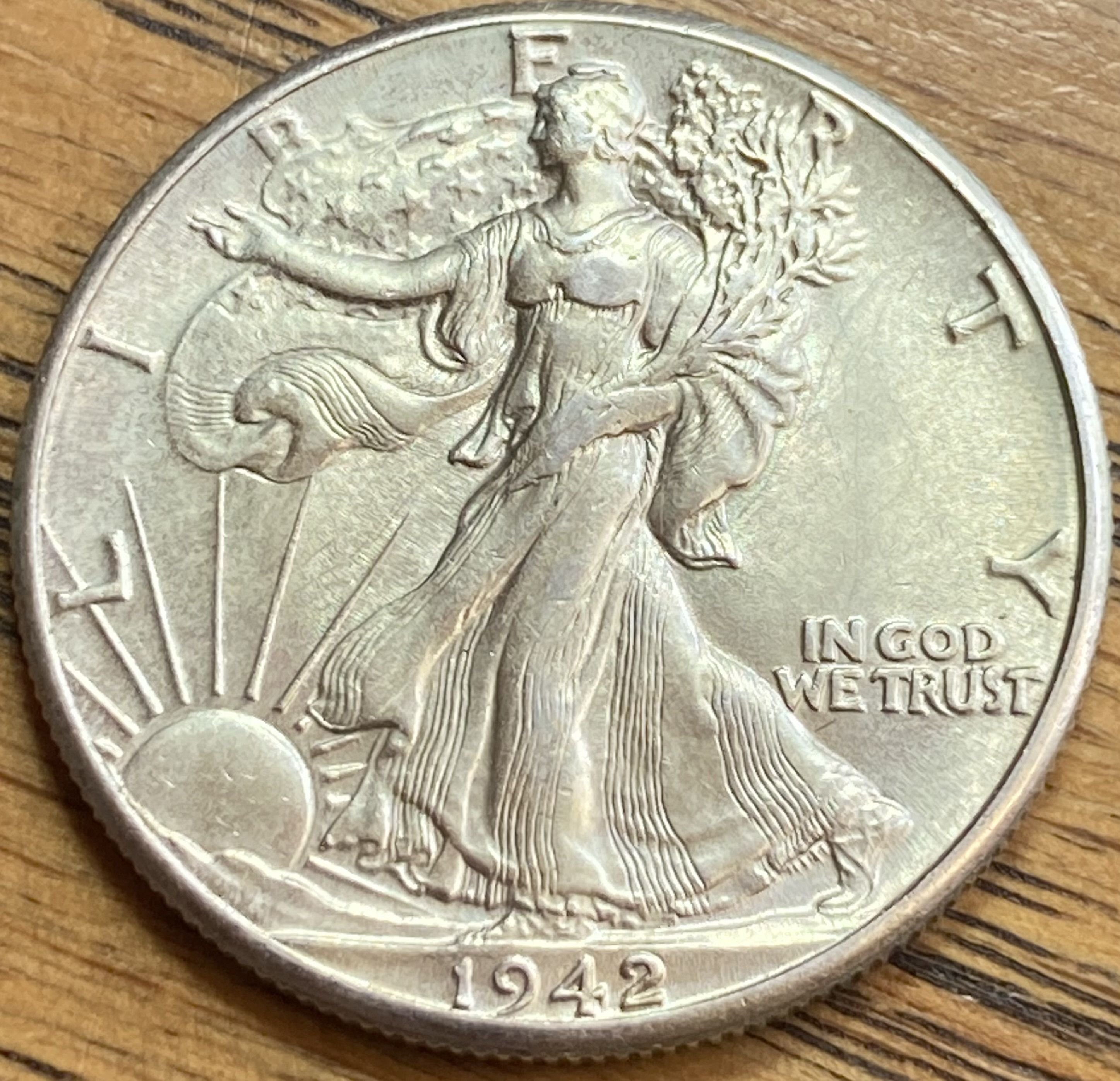 1942 walking liberty half dollar in EXTREMELY FINE+ condition - For ...