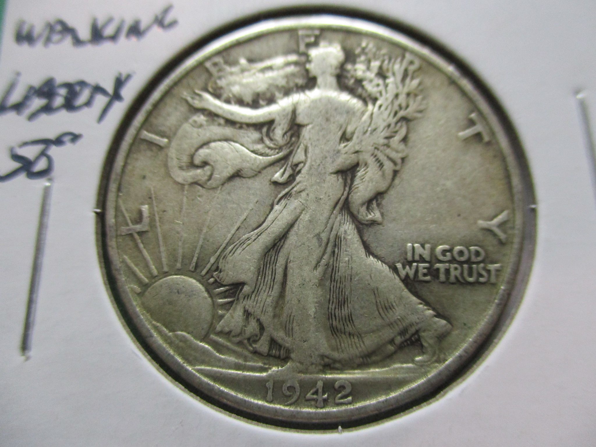 1942-D Walking Liberty Half Dollar. Item: 50 W42D-21. - For Sale, Buy ...