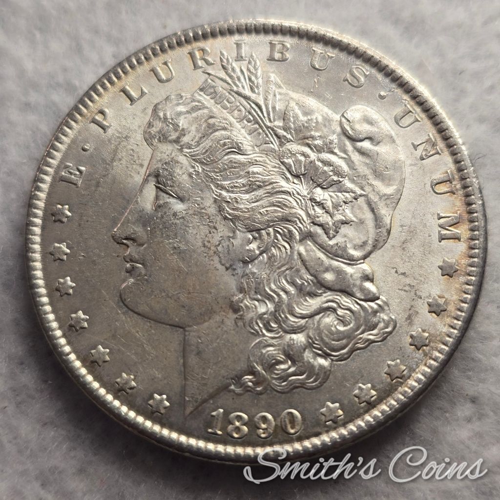 1890 ~ Morgan Dollar ~ AU 58 - For Sale, Buy Now Online - Item #915675