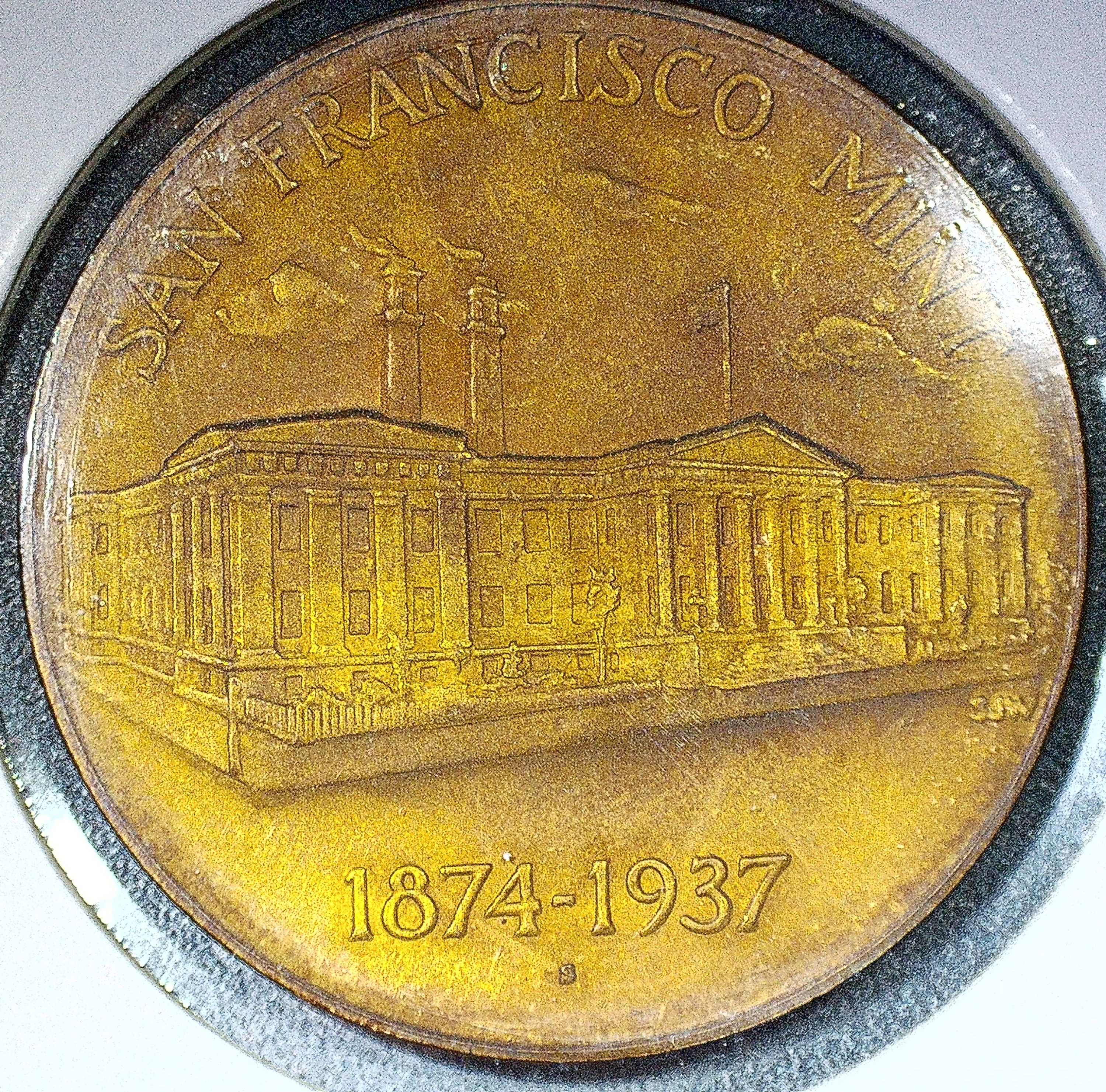 1874-1934 San Francisco Mint, Treasury Department, copper Medal